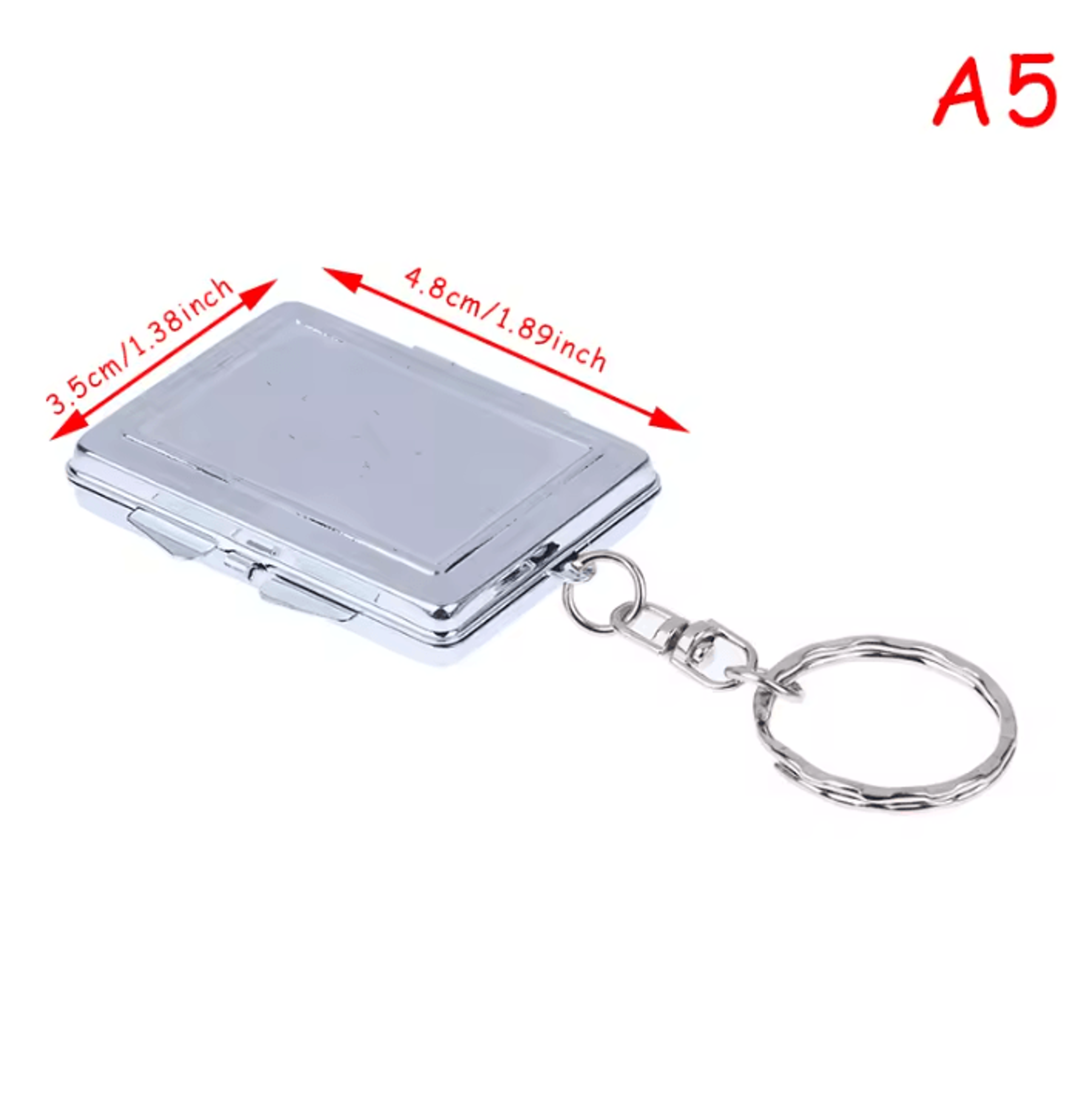 Double Sided Metal Folding Keychain Makeup Mirror 6