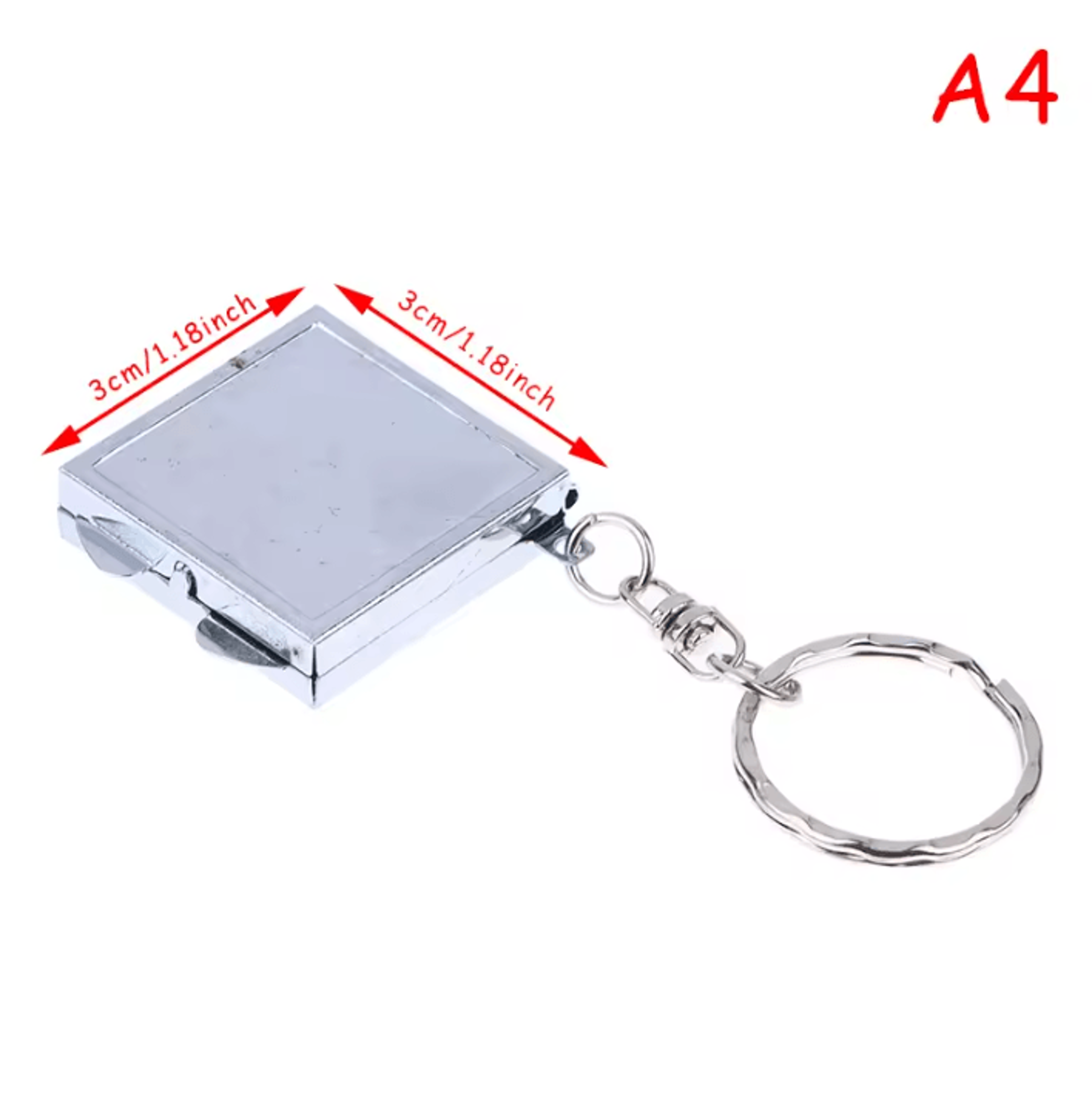 Double Sided Metal Folding Keychain Makeup Mirror 5