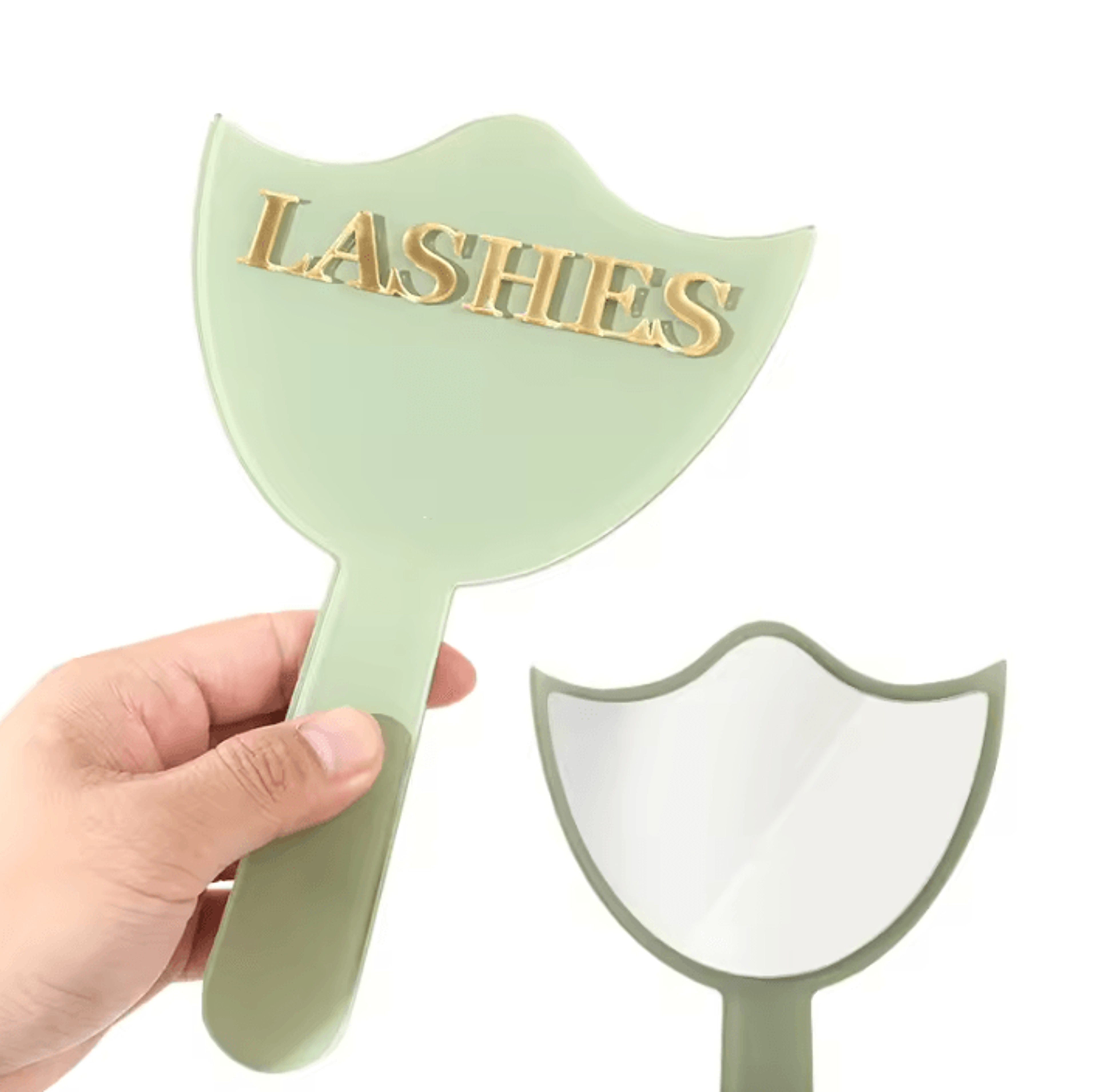 Professional Acrylic Handheld Makeup Mirror For Lash Extensions And Salon Use 5