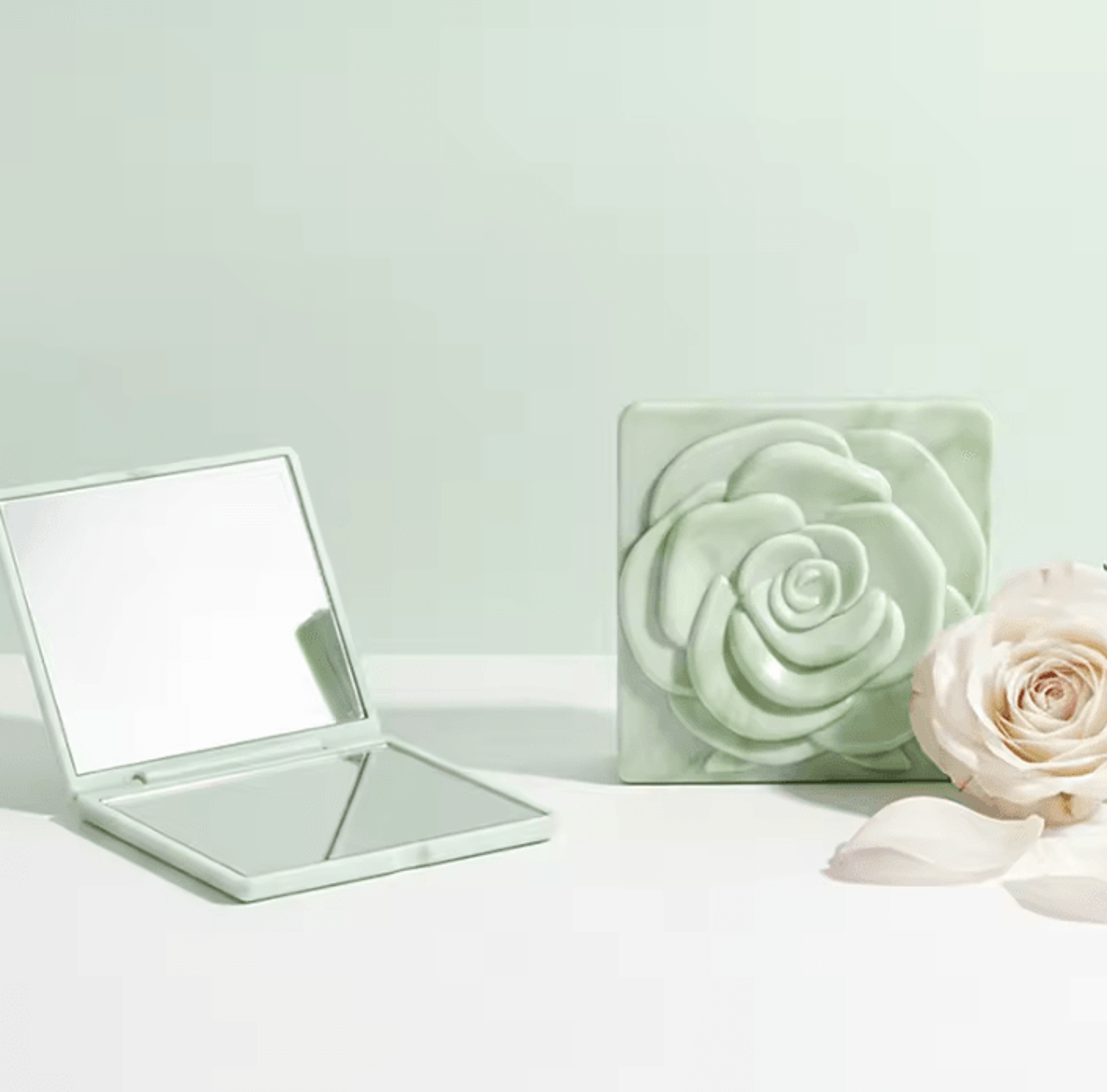 Retro Rose Double Sided Mini Pocket Makeup Mirror 5
