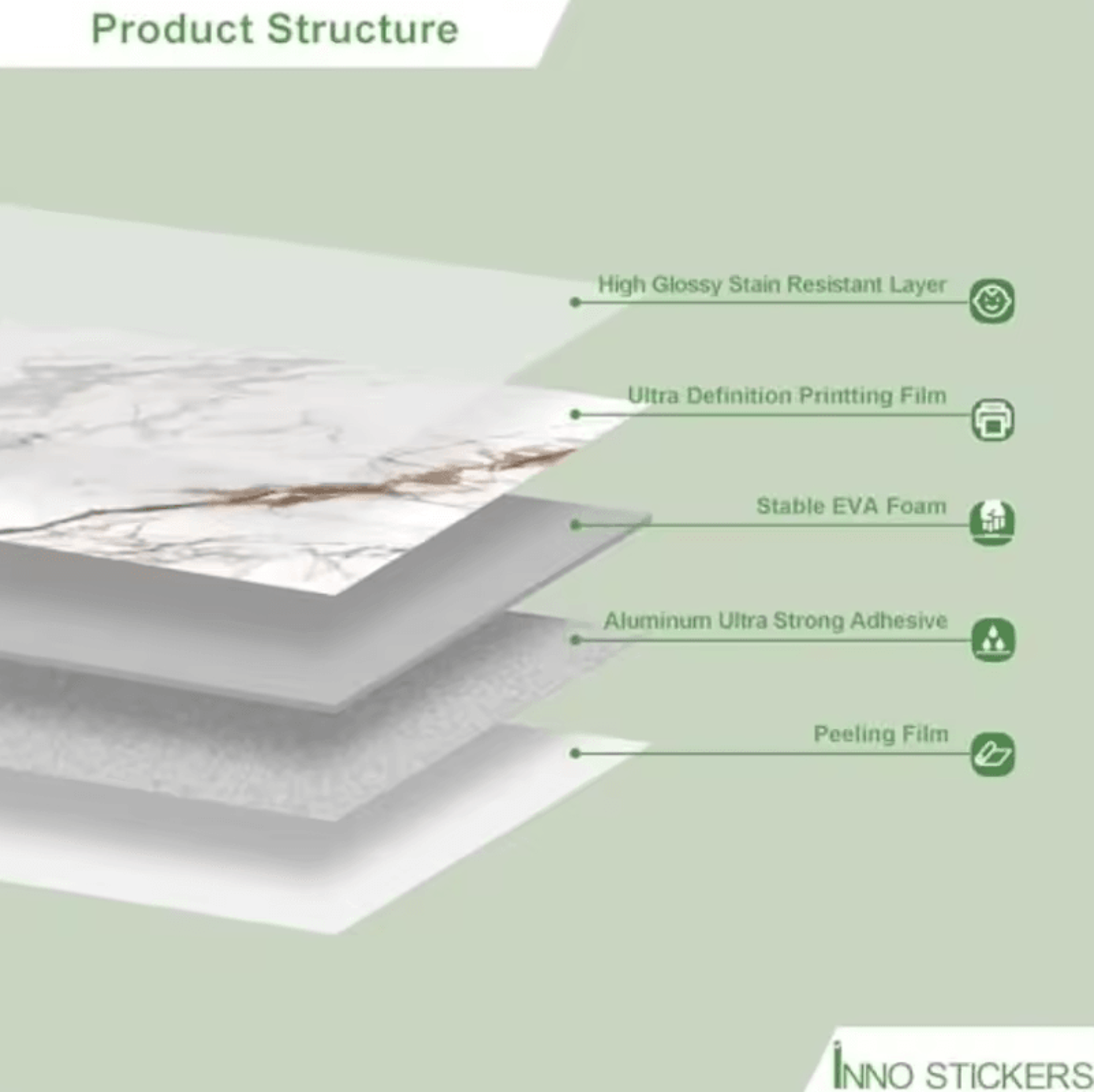 Marble Peel And Stick Waterproof Wall Panel 2