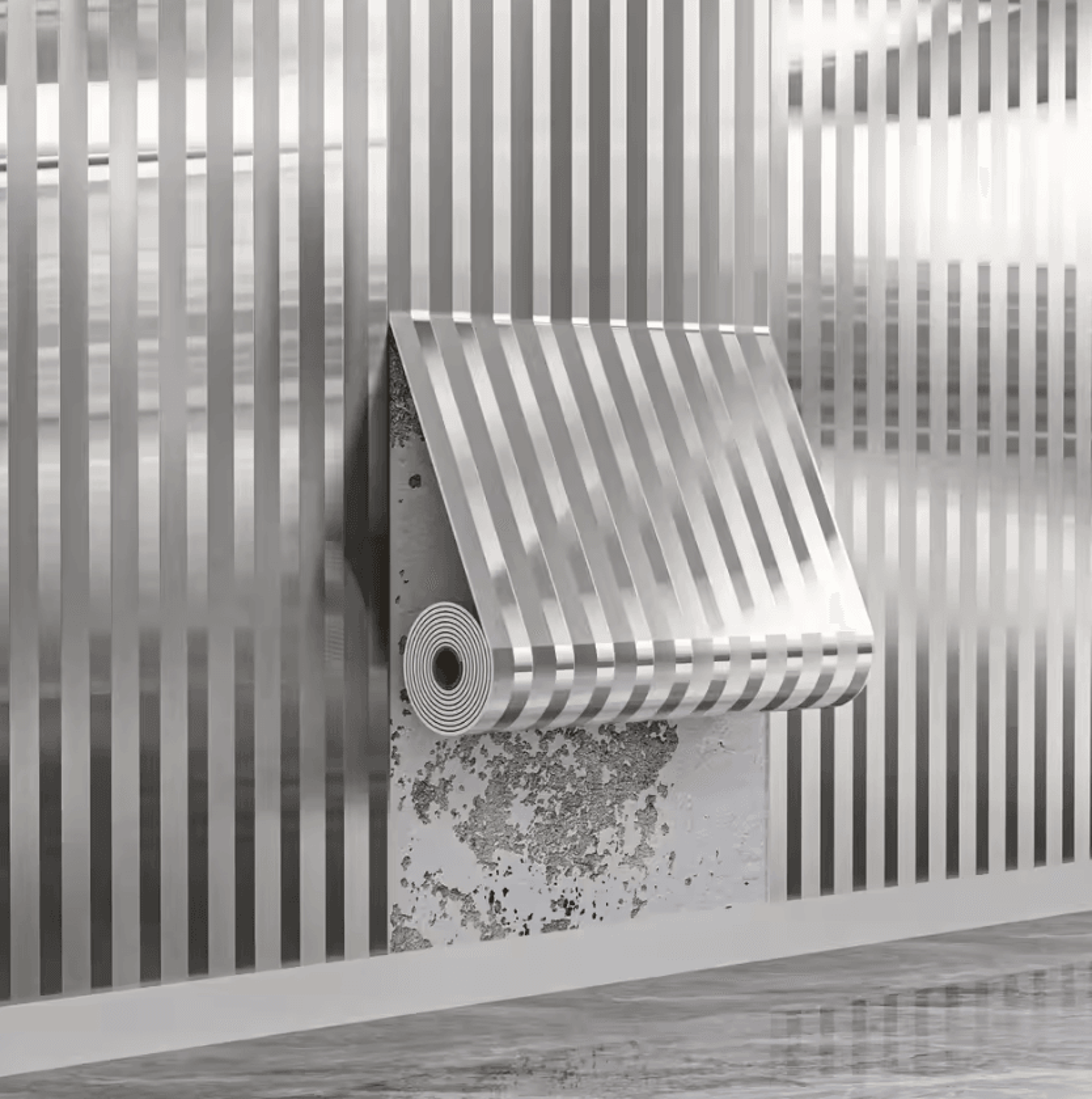 3D Stripe Grid Peel And Stick Wallpaper 5