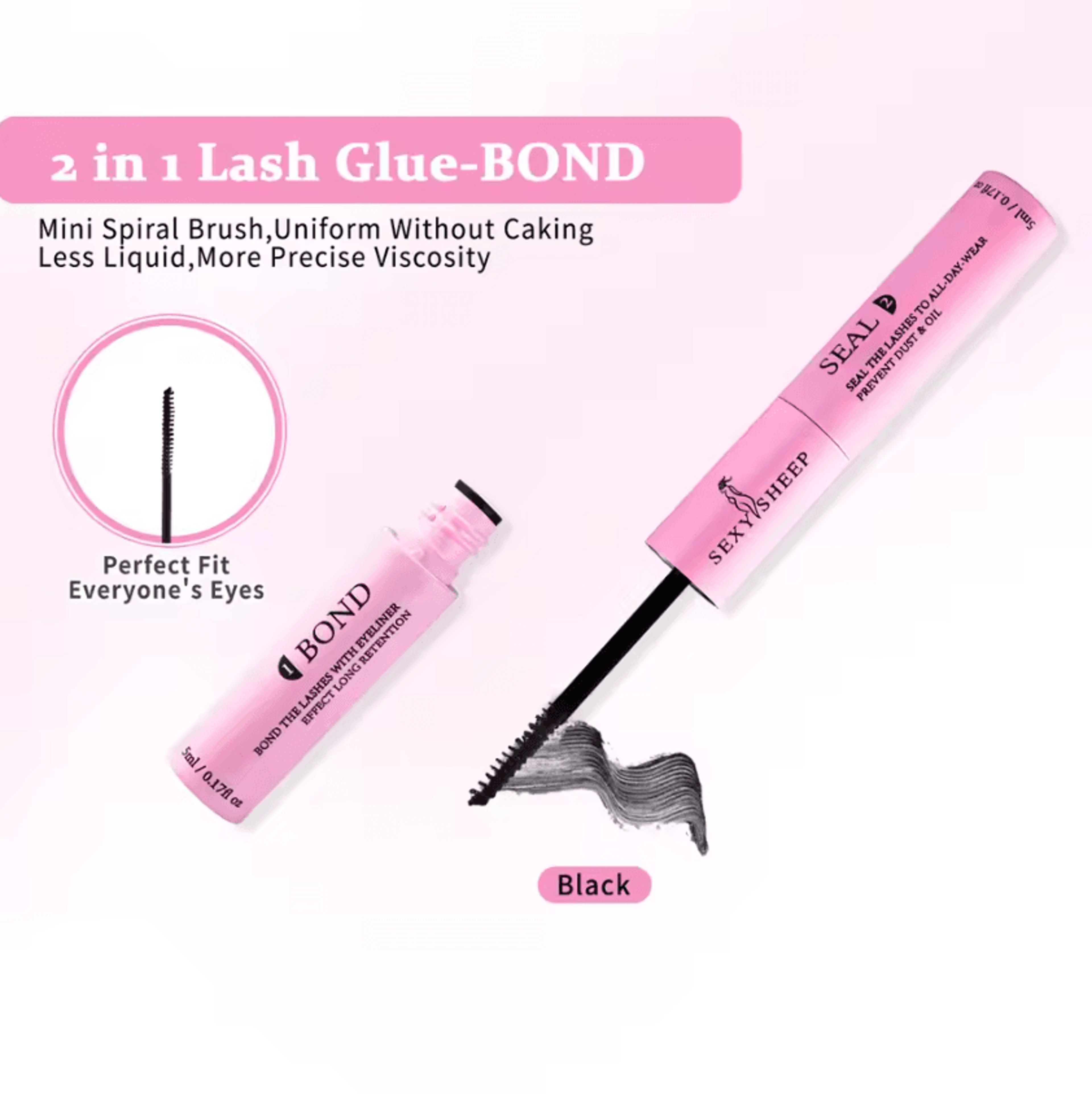 40D 60D DIY Cluster Lashes With Glue And Remover 3
