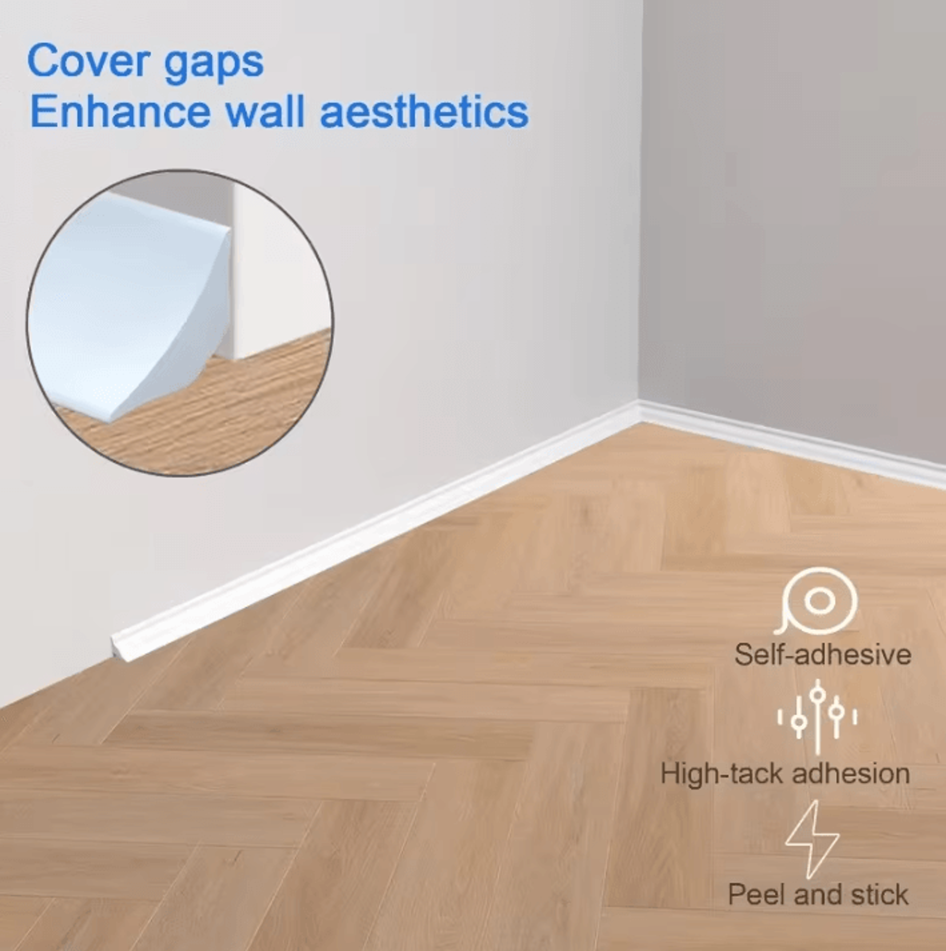 Self Adhesive Flexible Wall And Ceiling Trim Strip 2