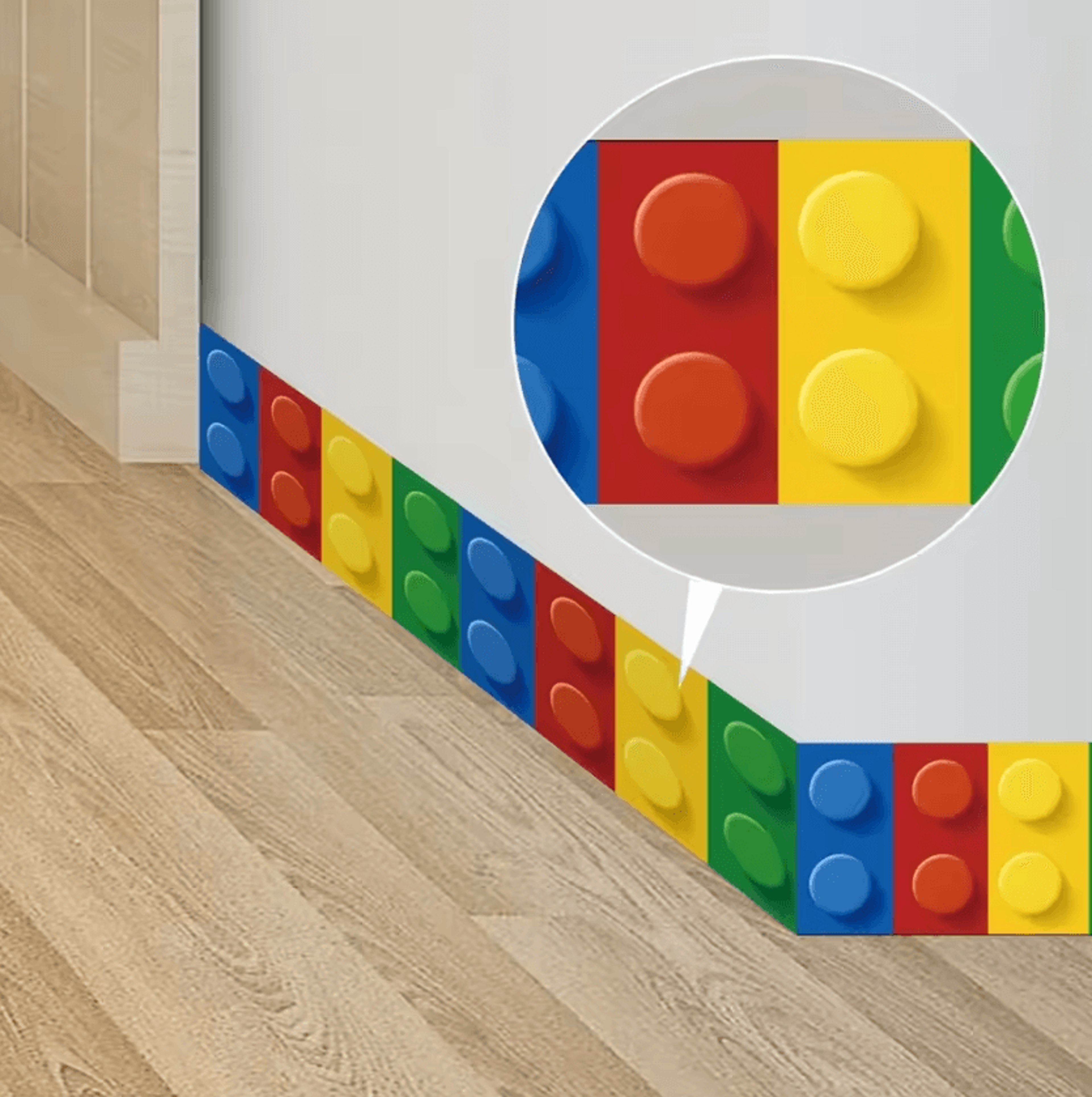 Building Block Self Adhesive Wall Border Waterproof Removable Sticker 0