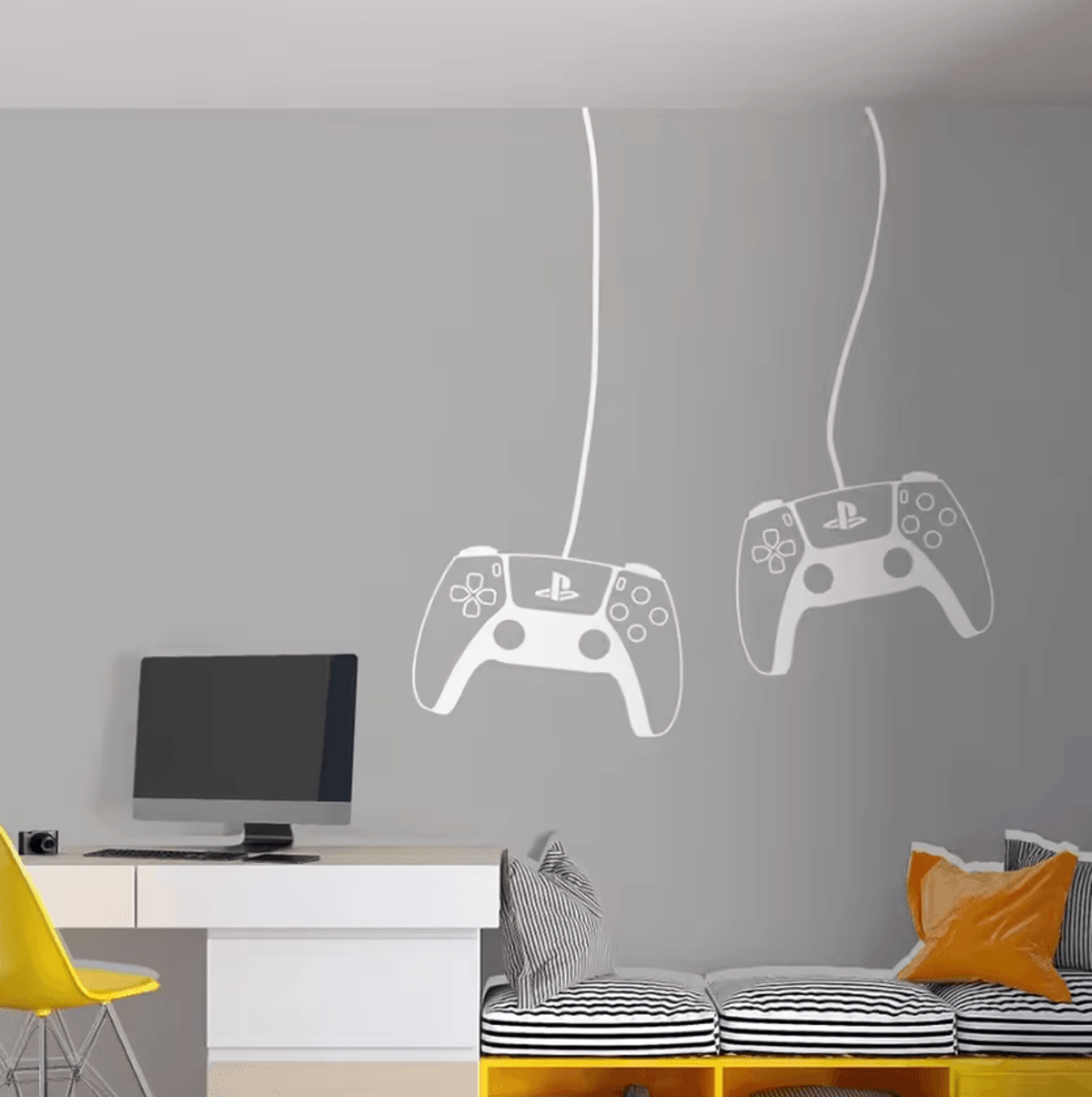 Gamer Controller Wall Decal Removable Video Game Wall Sticker 3