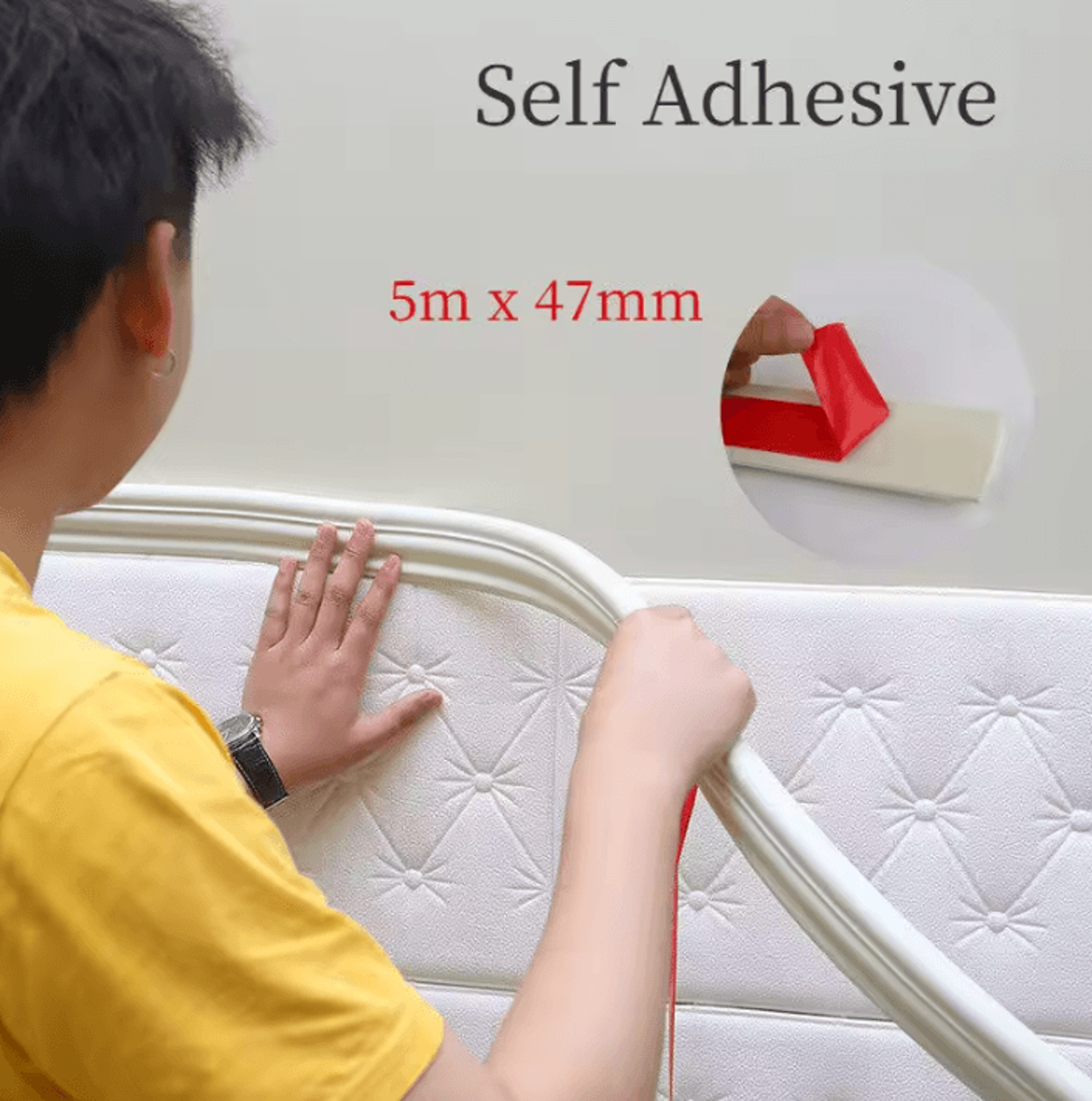 5M Self Adhesive Wall Border Trim Soft Anti Collision Skirting Line 1
