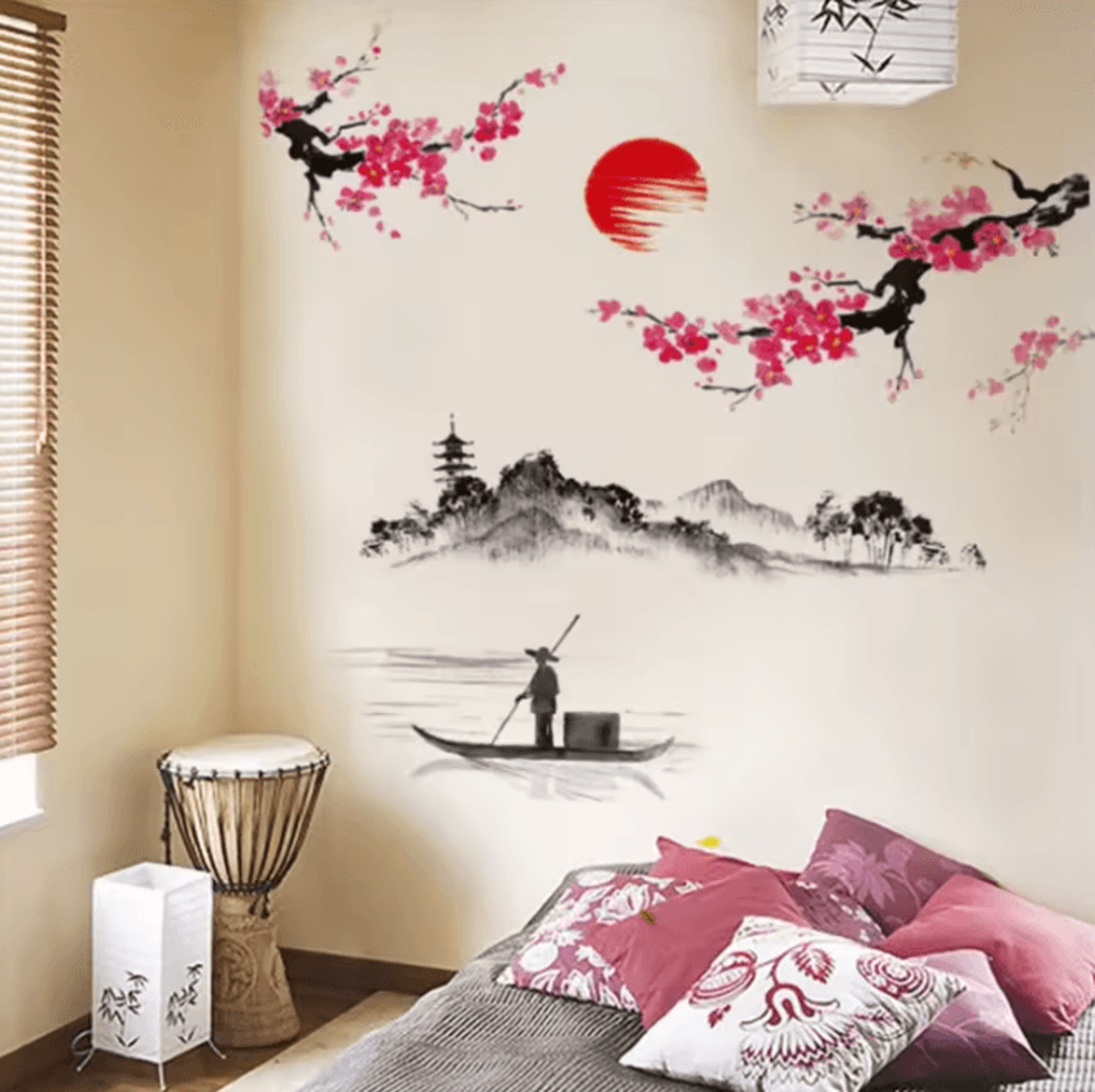 japanese sakura cherry blossom wall sticker