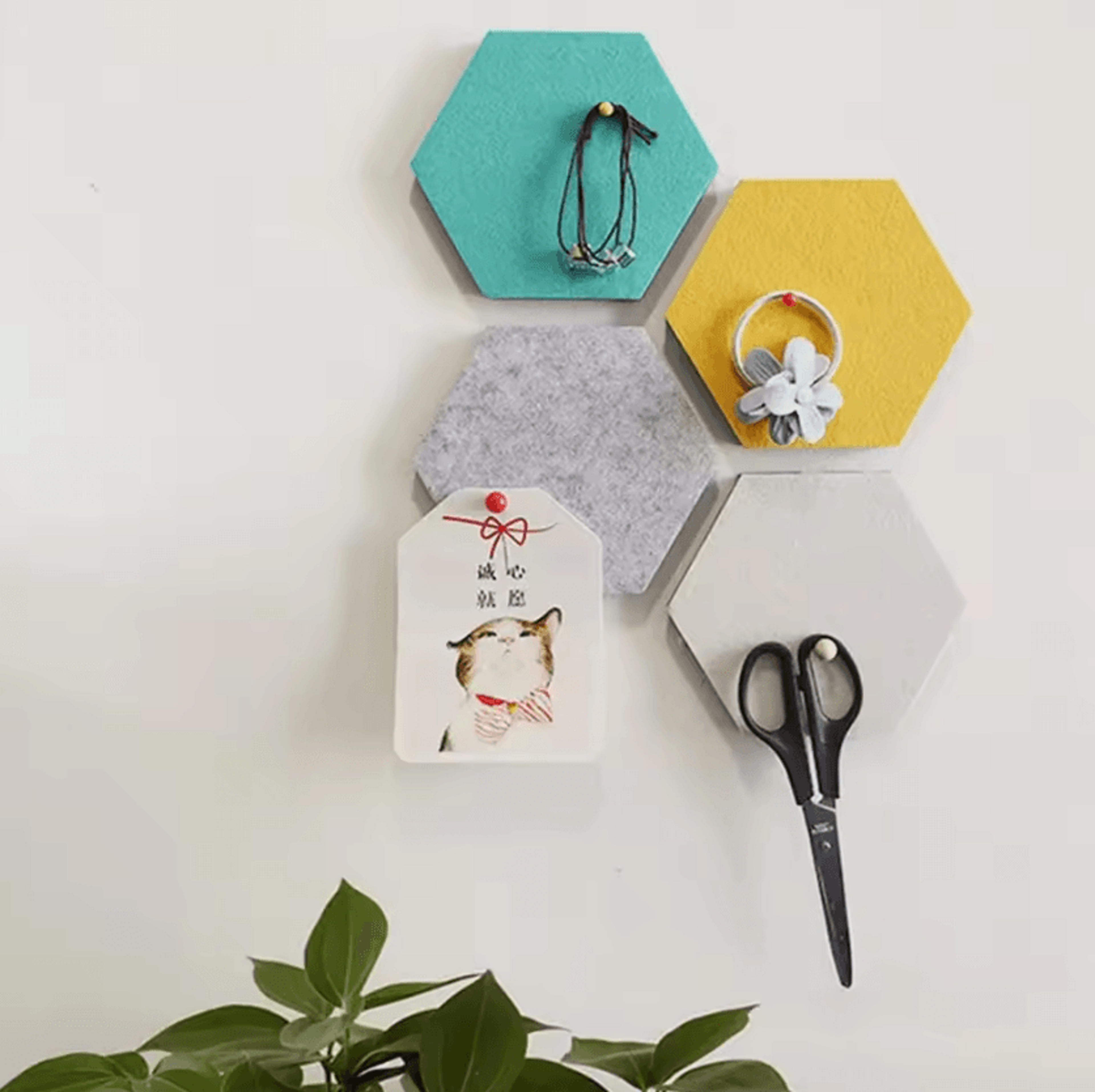 hexagon felt photo wall board tiles
