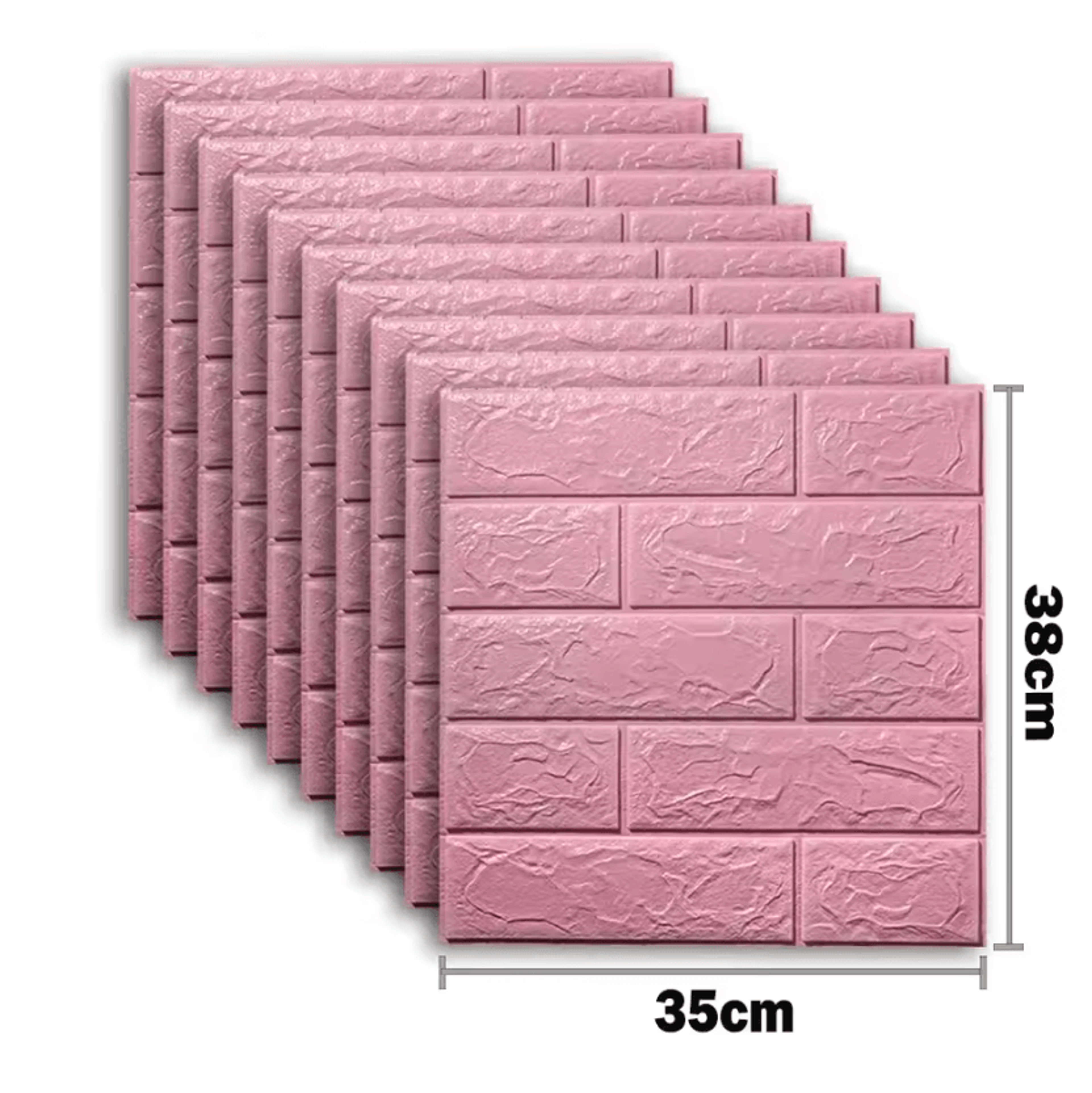 10 Piece 3D Foam Brick Peel And Stick Wall Panels 3