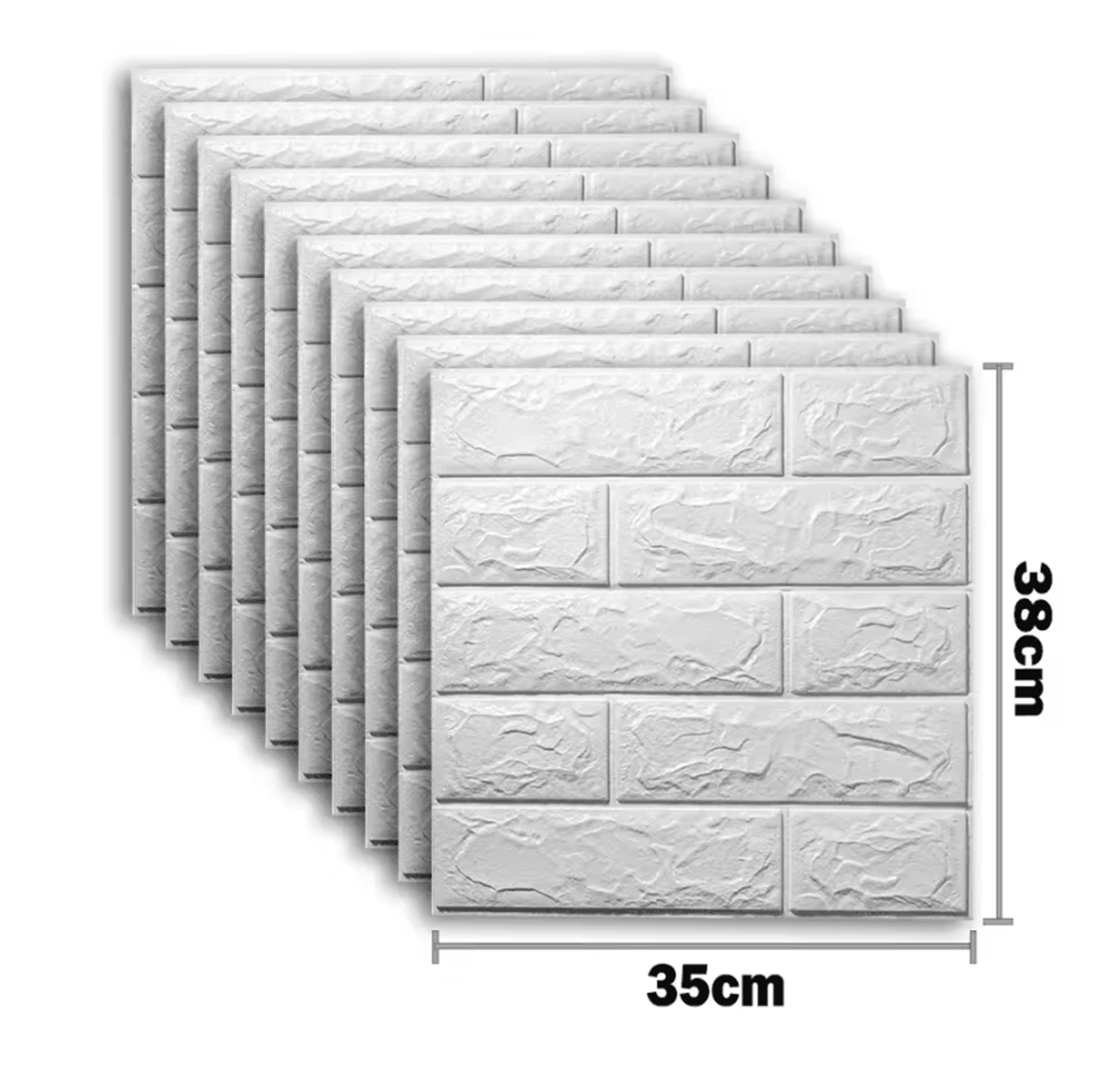10 Piece 3D Foam Brick Peel And Stick Wall Panels 4