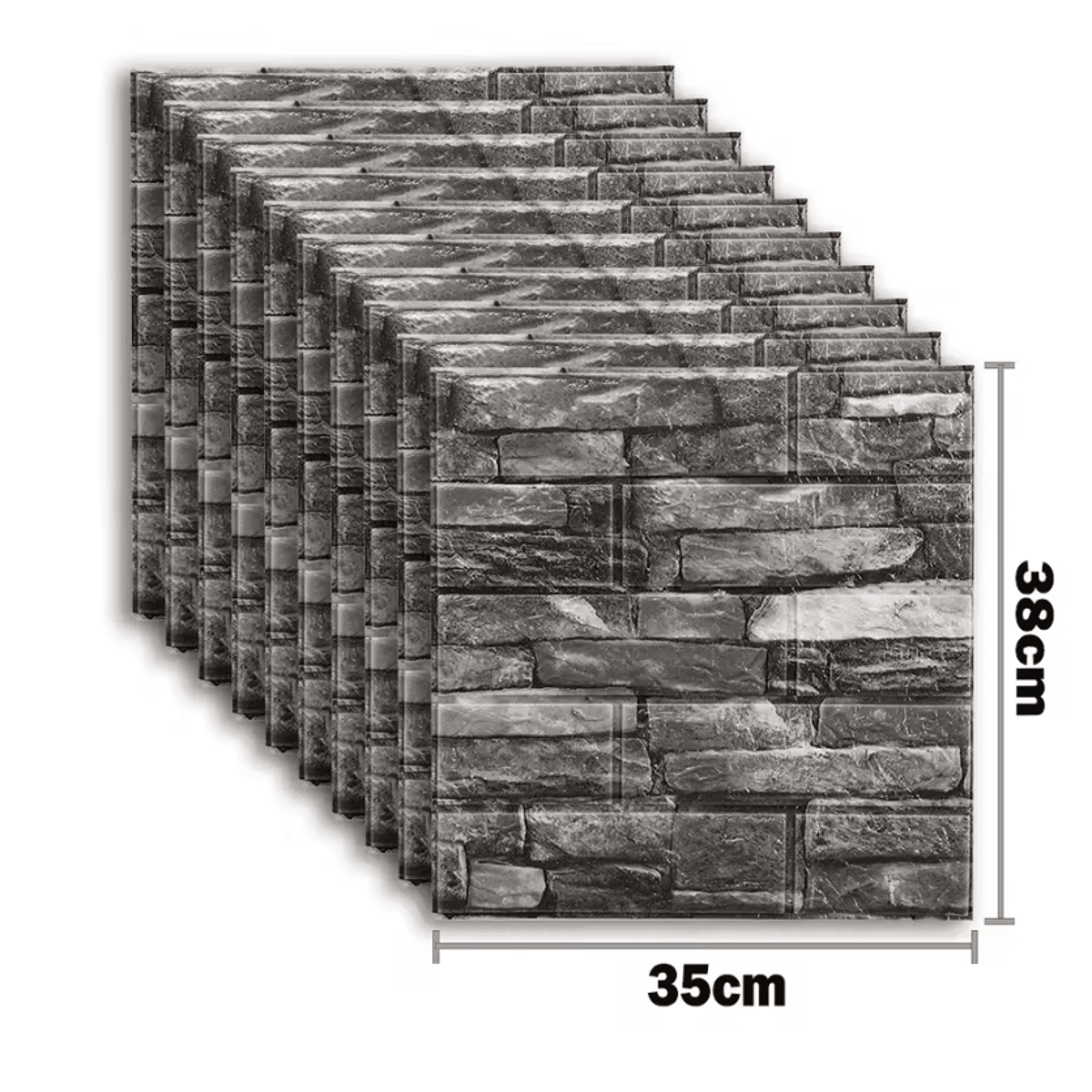10 Piece 3D Foam Brick Peel And Stick Wall Panels 8