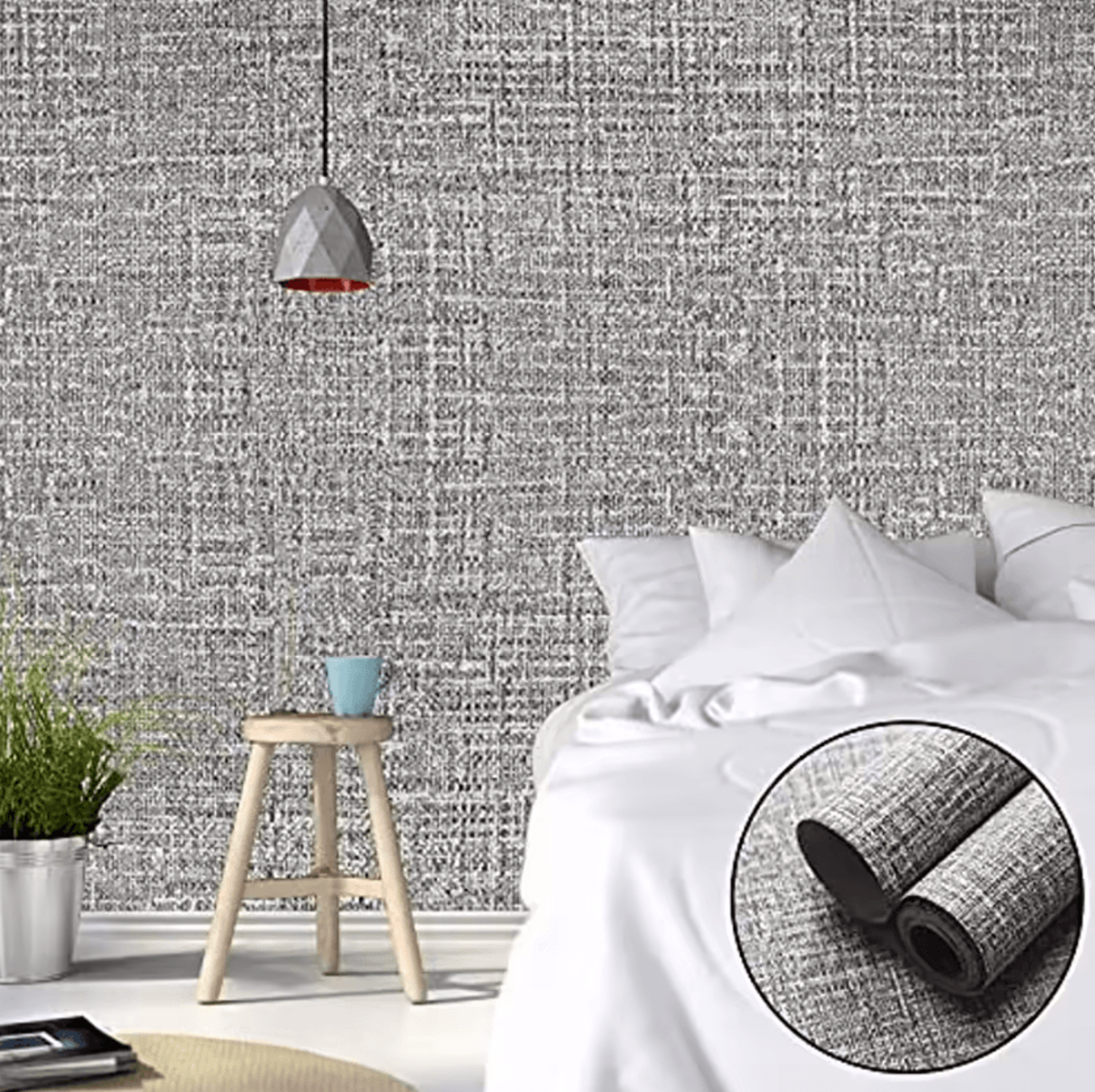 Linen Grasscloth Peel And Stick Waterproof Wallpaper 2