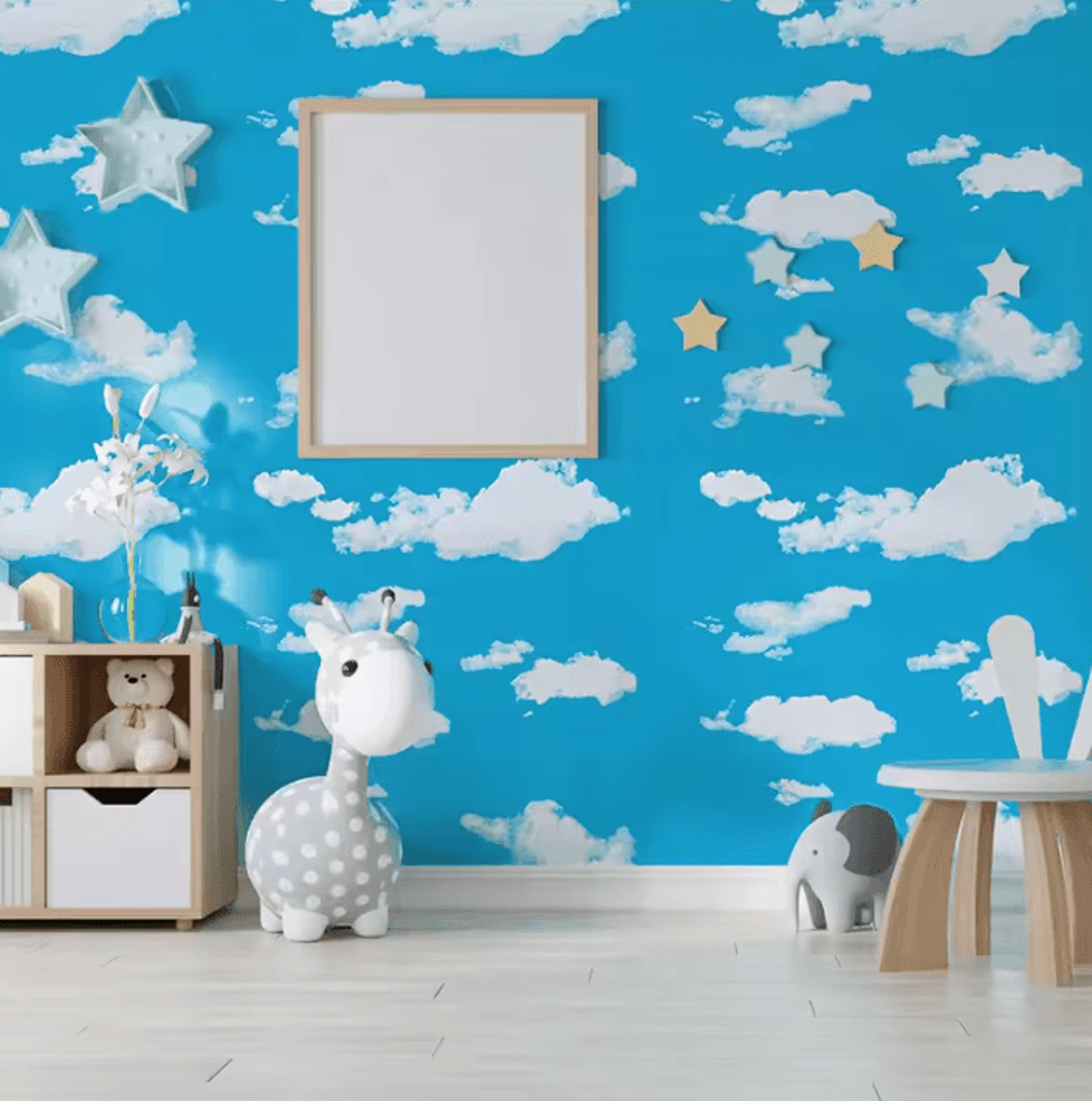 Pink And Blue Peel And Stick Wallpaper 1