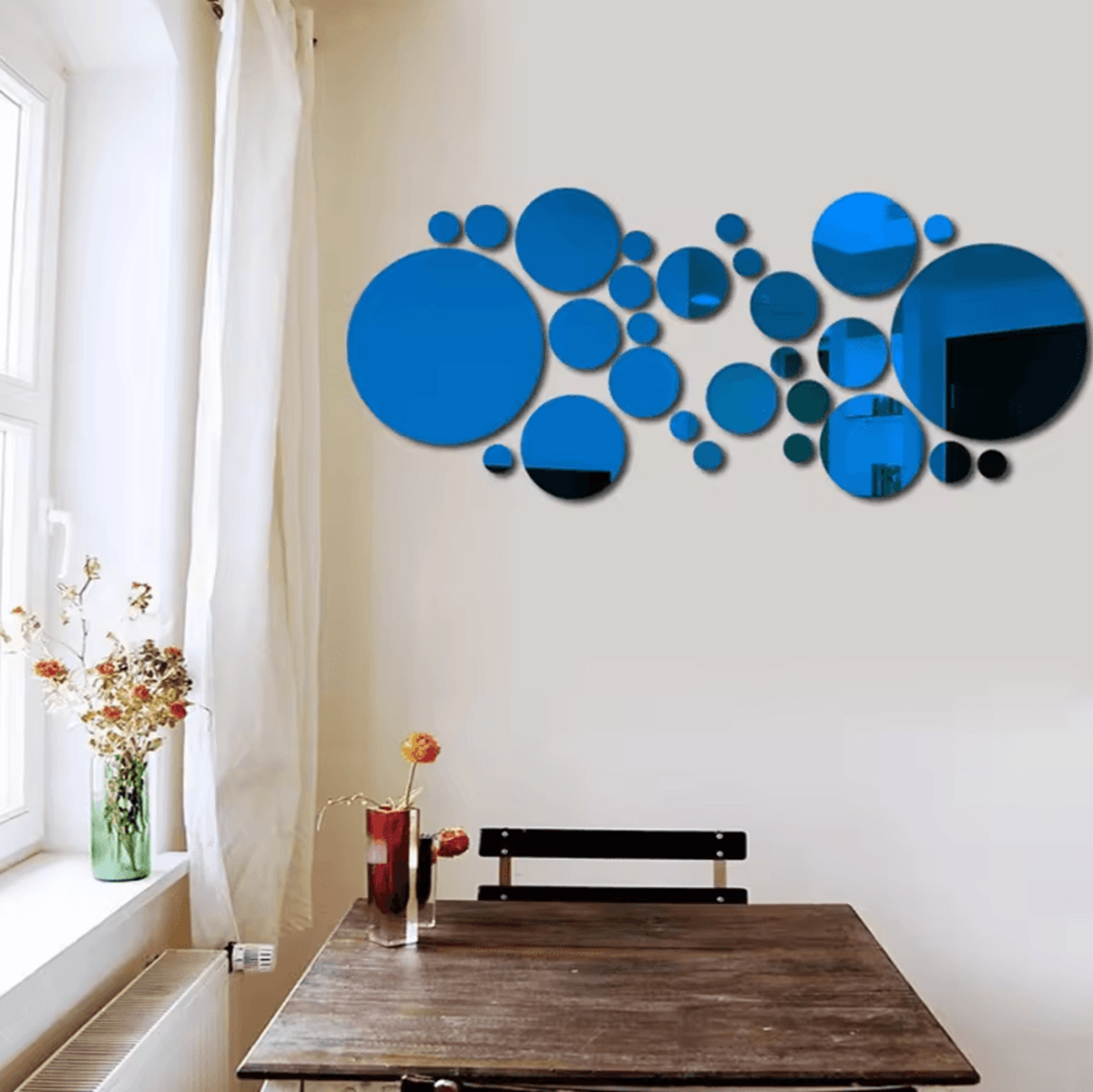26 Piece Round Acrylic Mirror Wall Sticker Set 4
