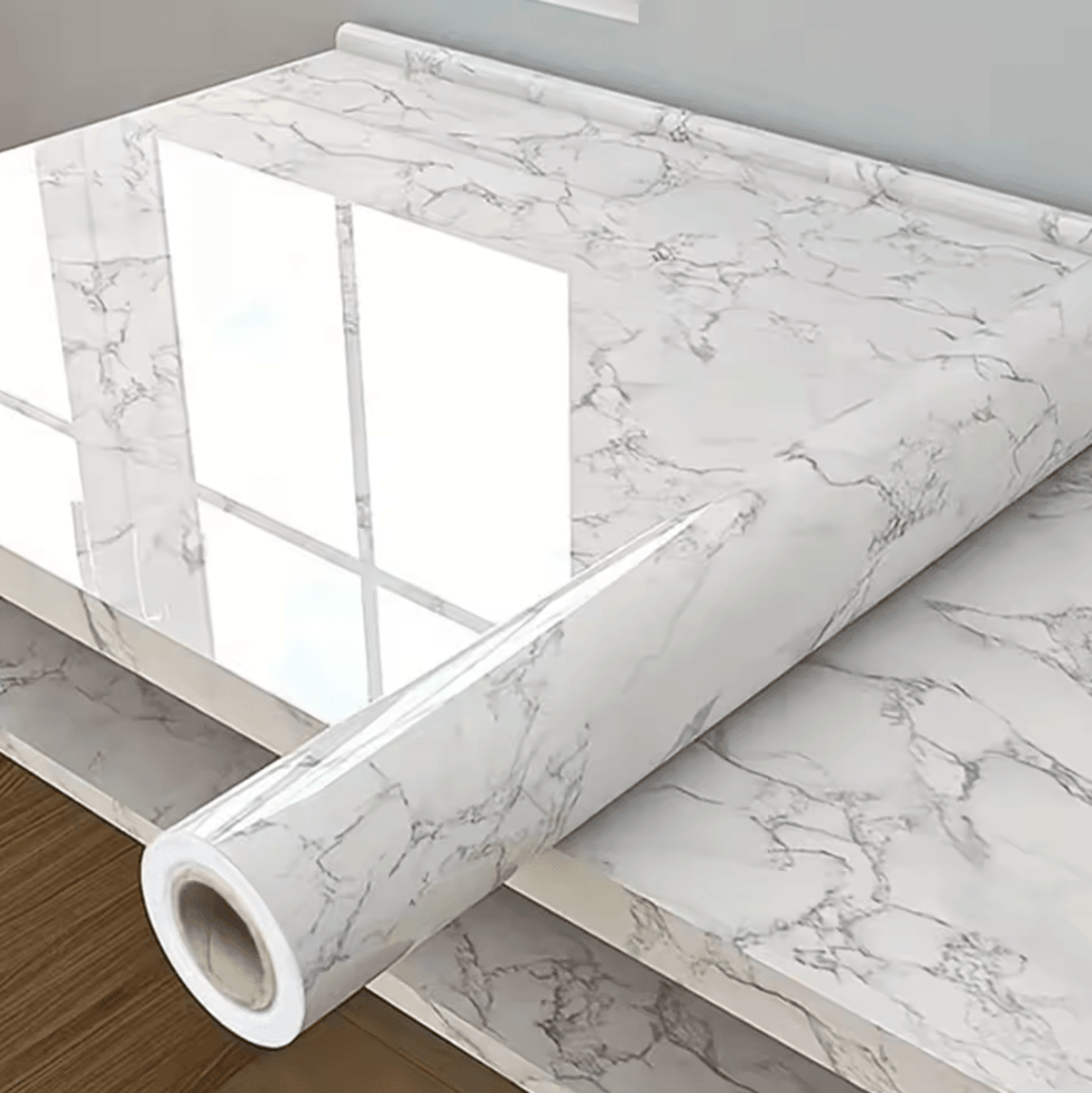 80CM Marble Peel And Stick Kitchen Wallpaper 5