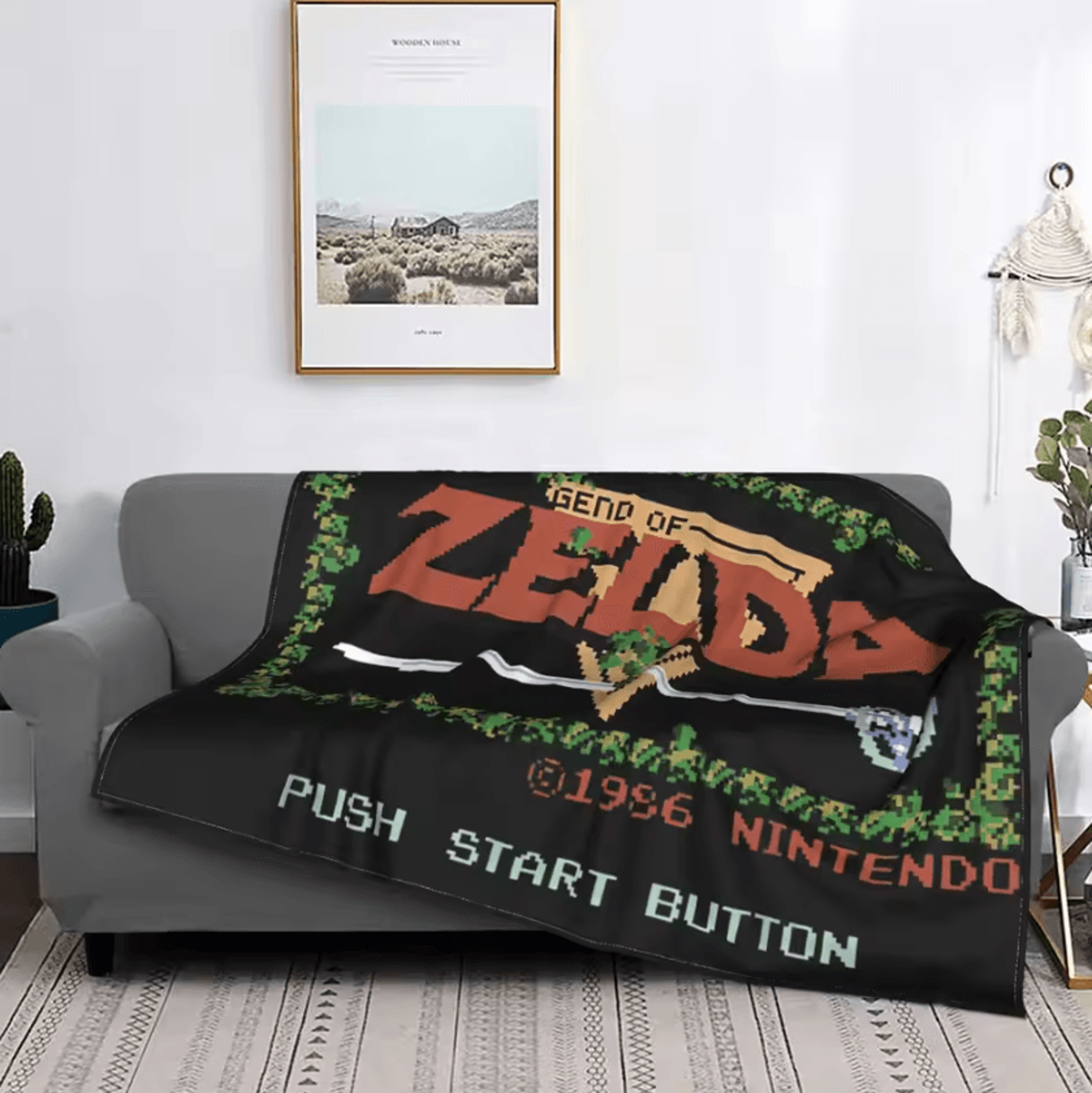 Retro Zelda NES Flannel Throw Blanket For Gaming And Lounging 0