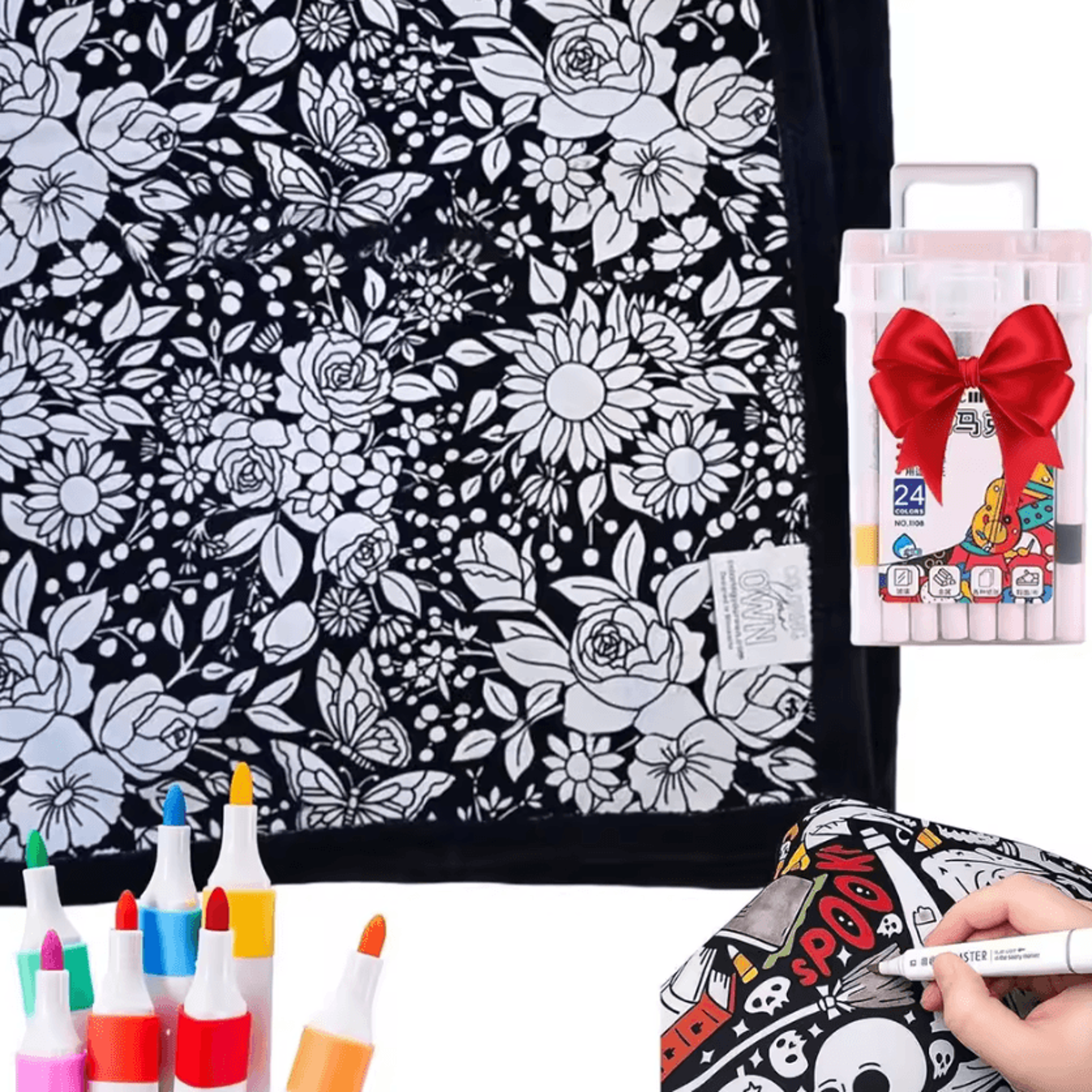 DIY Coloring Blanket With Markers For Creative Relaxation 5