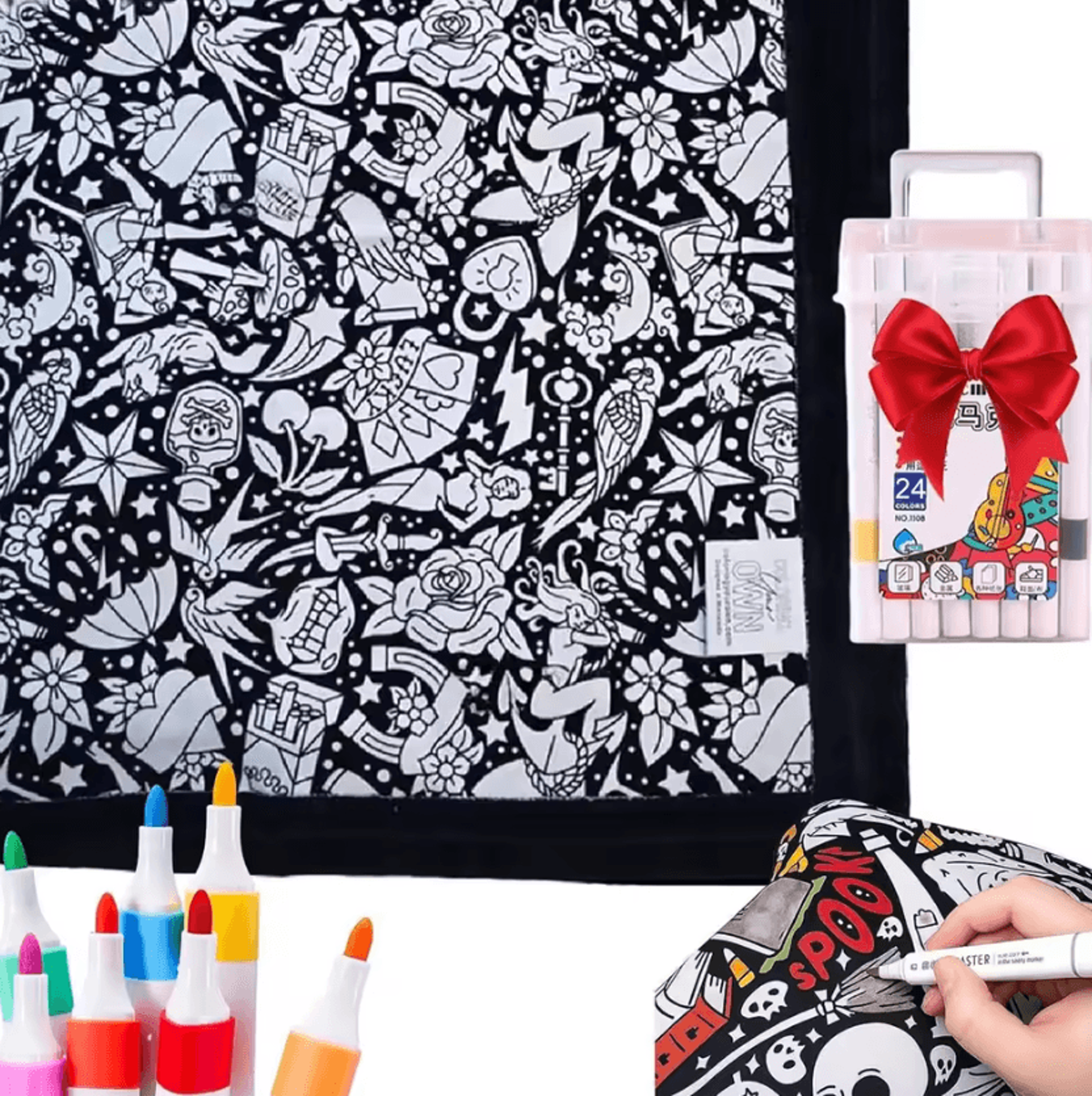 DIY Coloring Blanket With Markers For Creative Relaxation 9