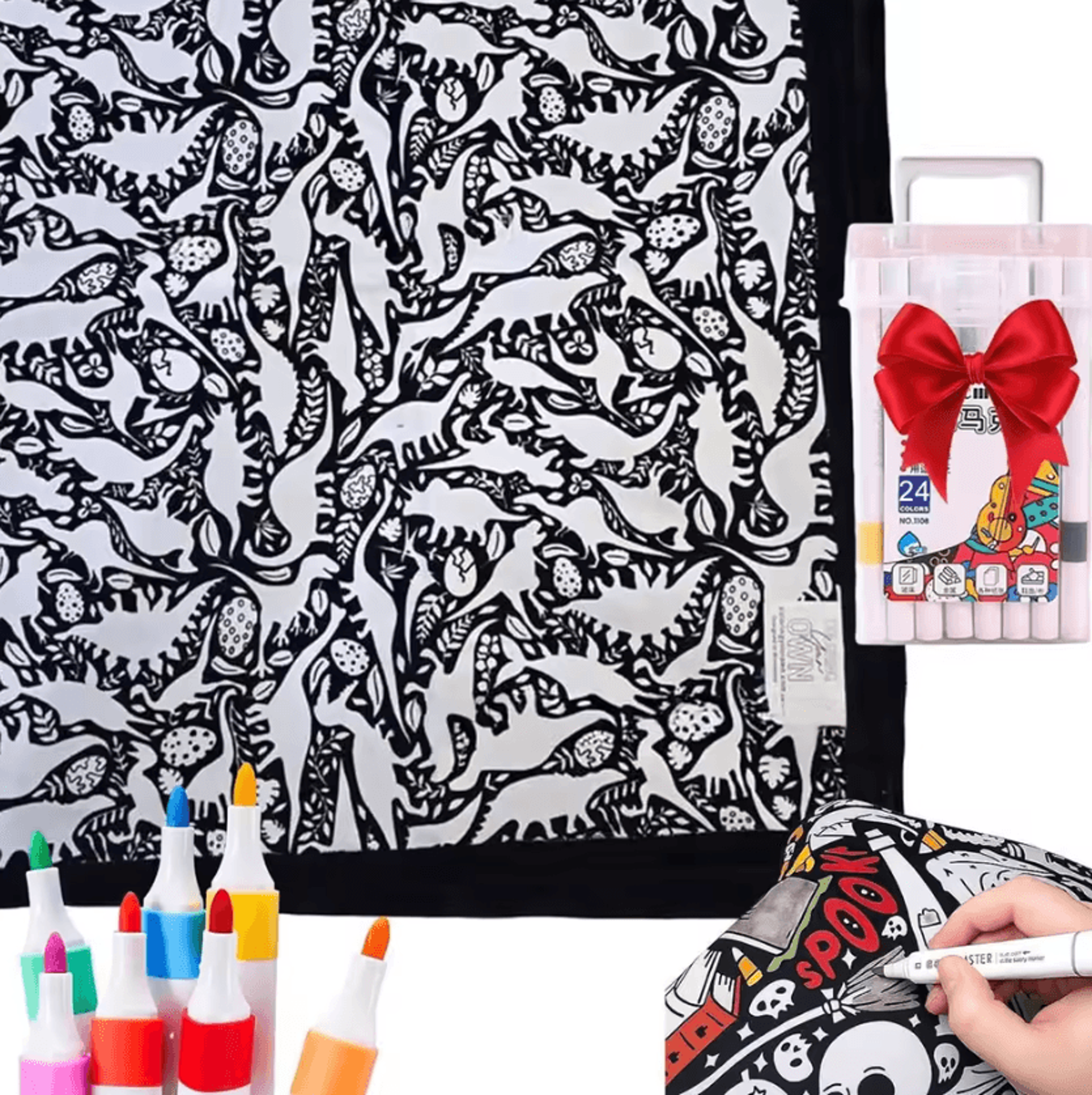 DIY Coloring Blanket With Markers For Creative Relaxation 12