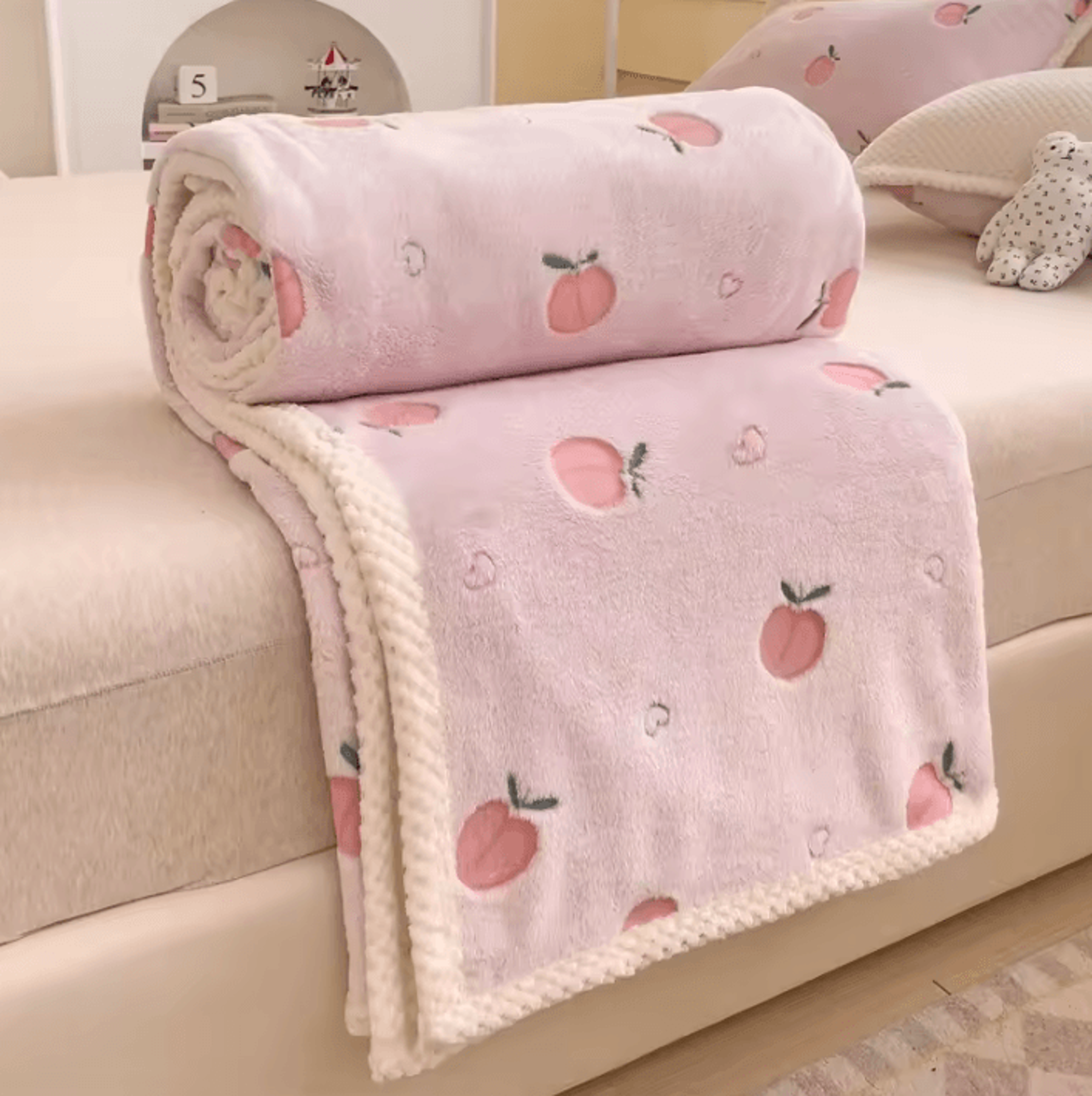 Soft Coral Fleece Multifunctional Nap Blanket 4