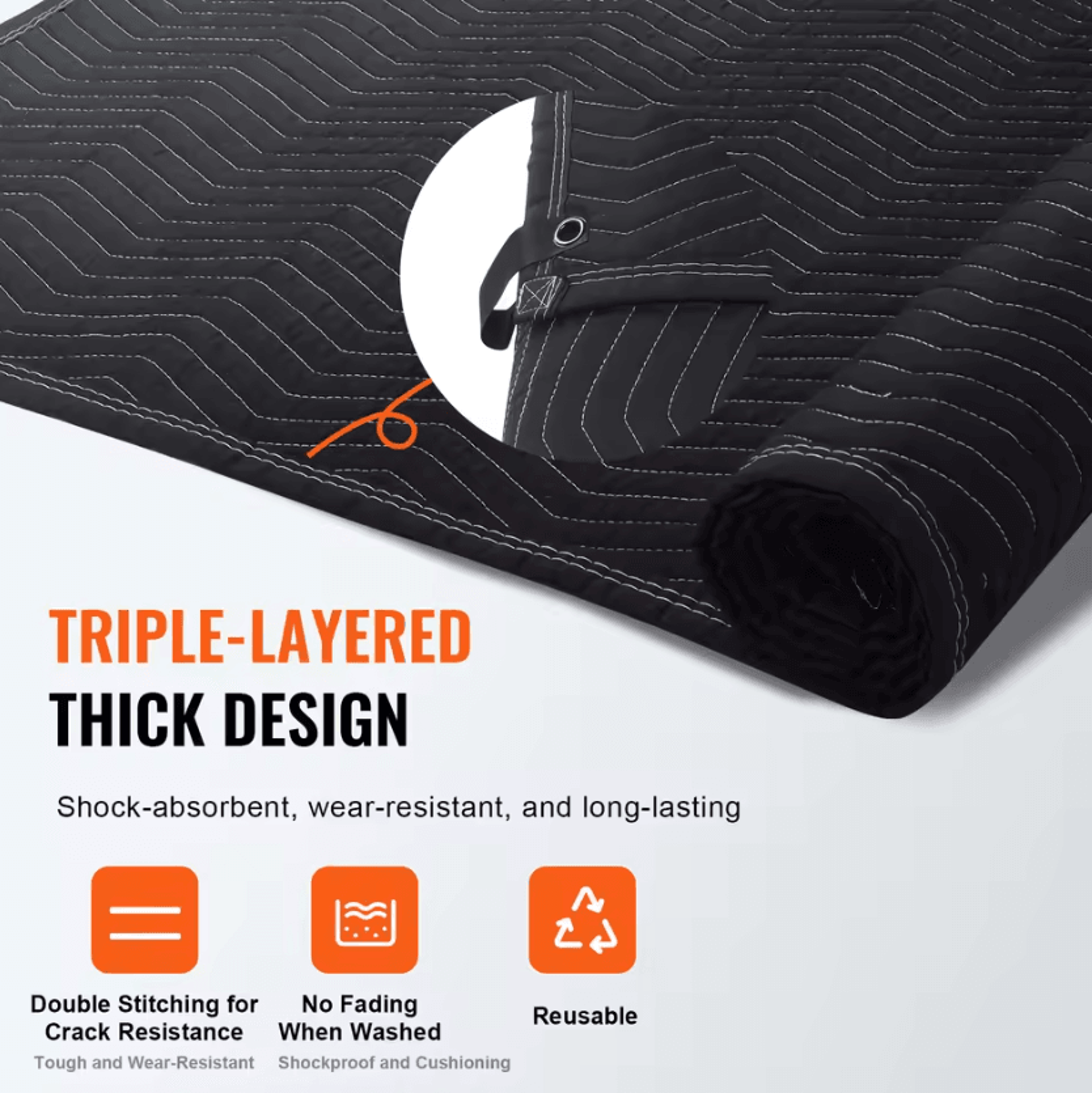 96 X 80 Sound Dampening Studio Blanket With Grommets 1