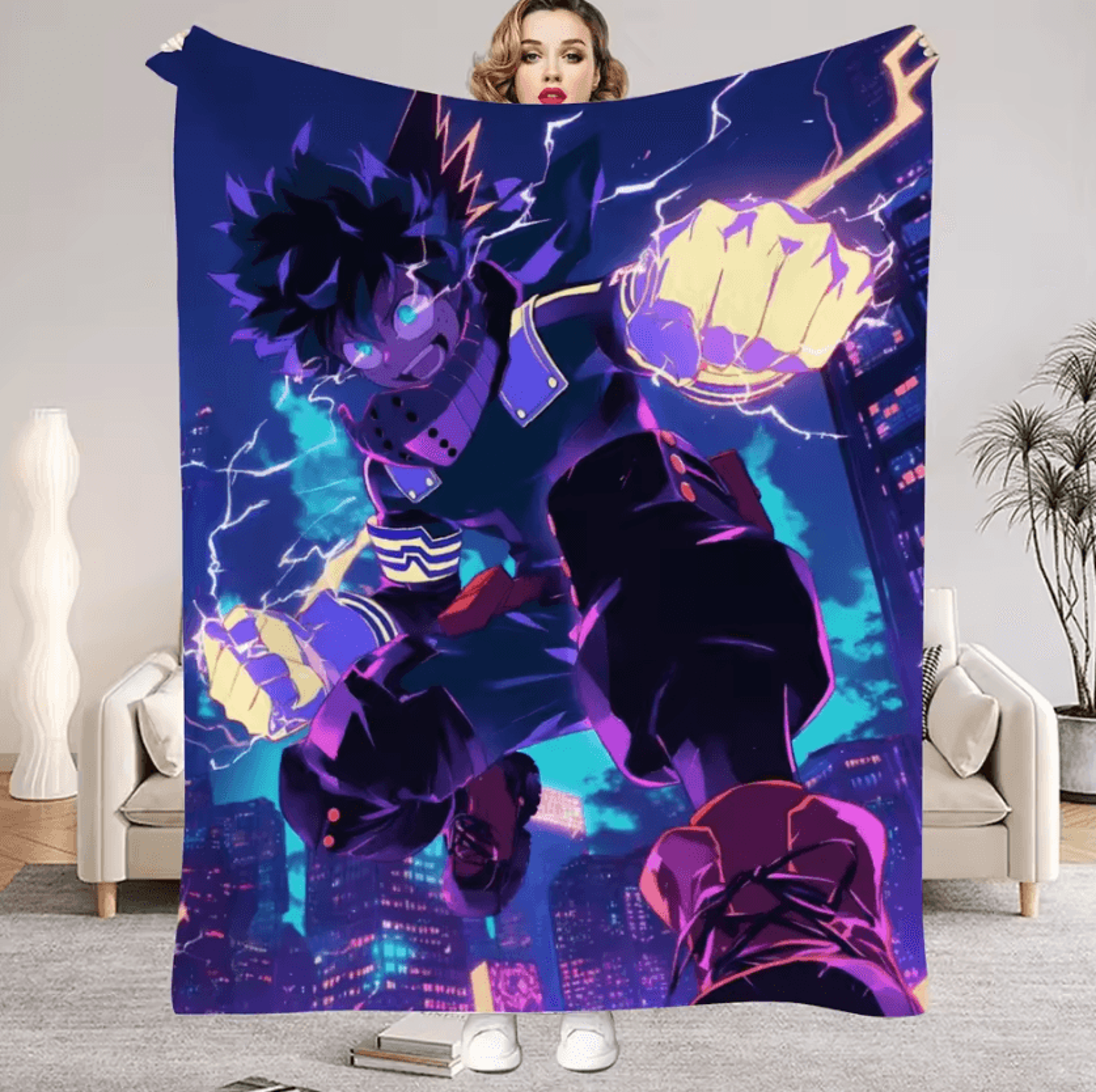 My Hero Academia Anime Flannel Throw Blanket 6
