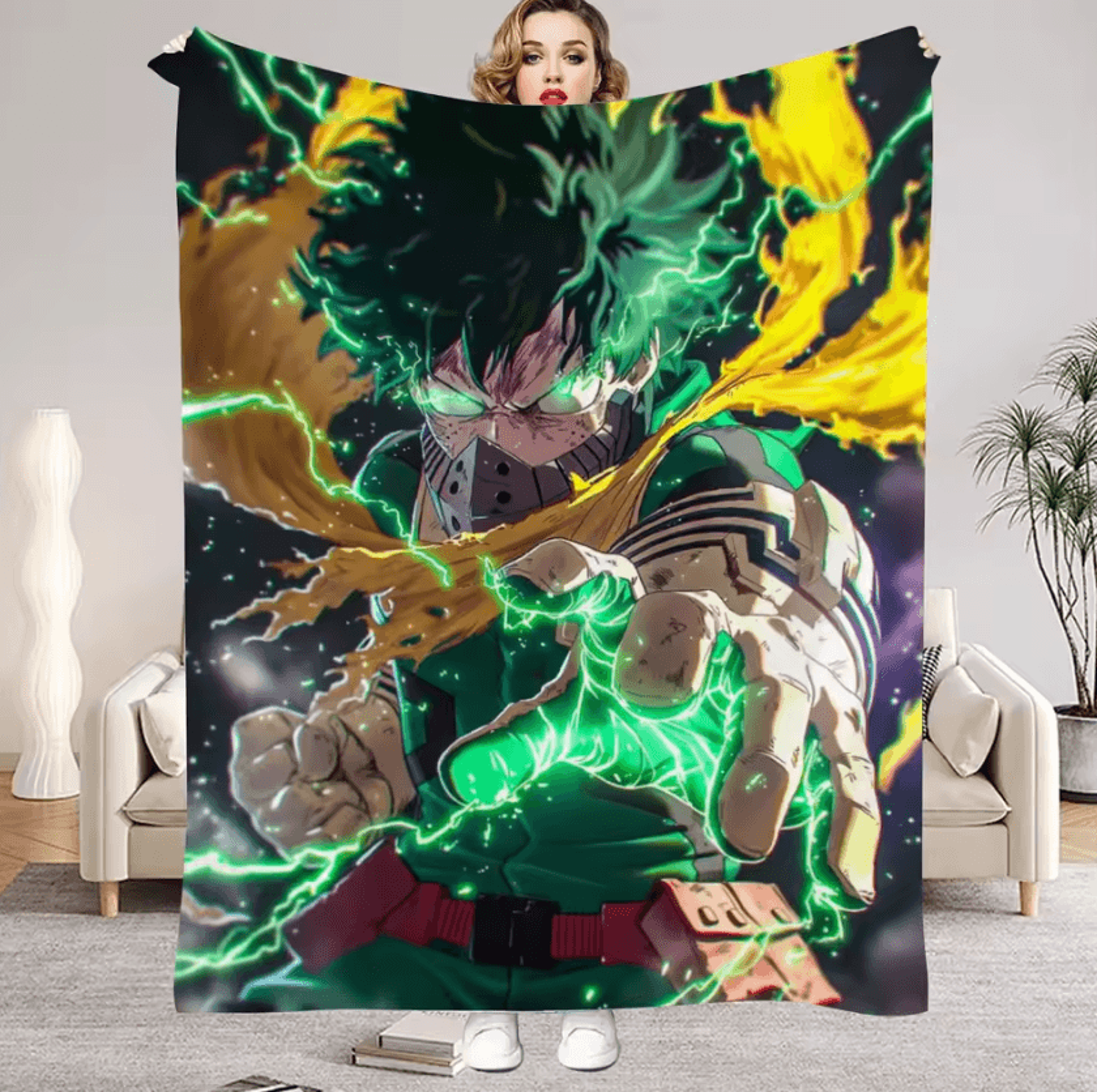 My Hero Academia Anime Flannel Throw Blanket 0