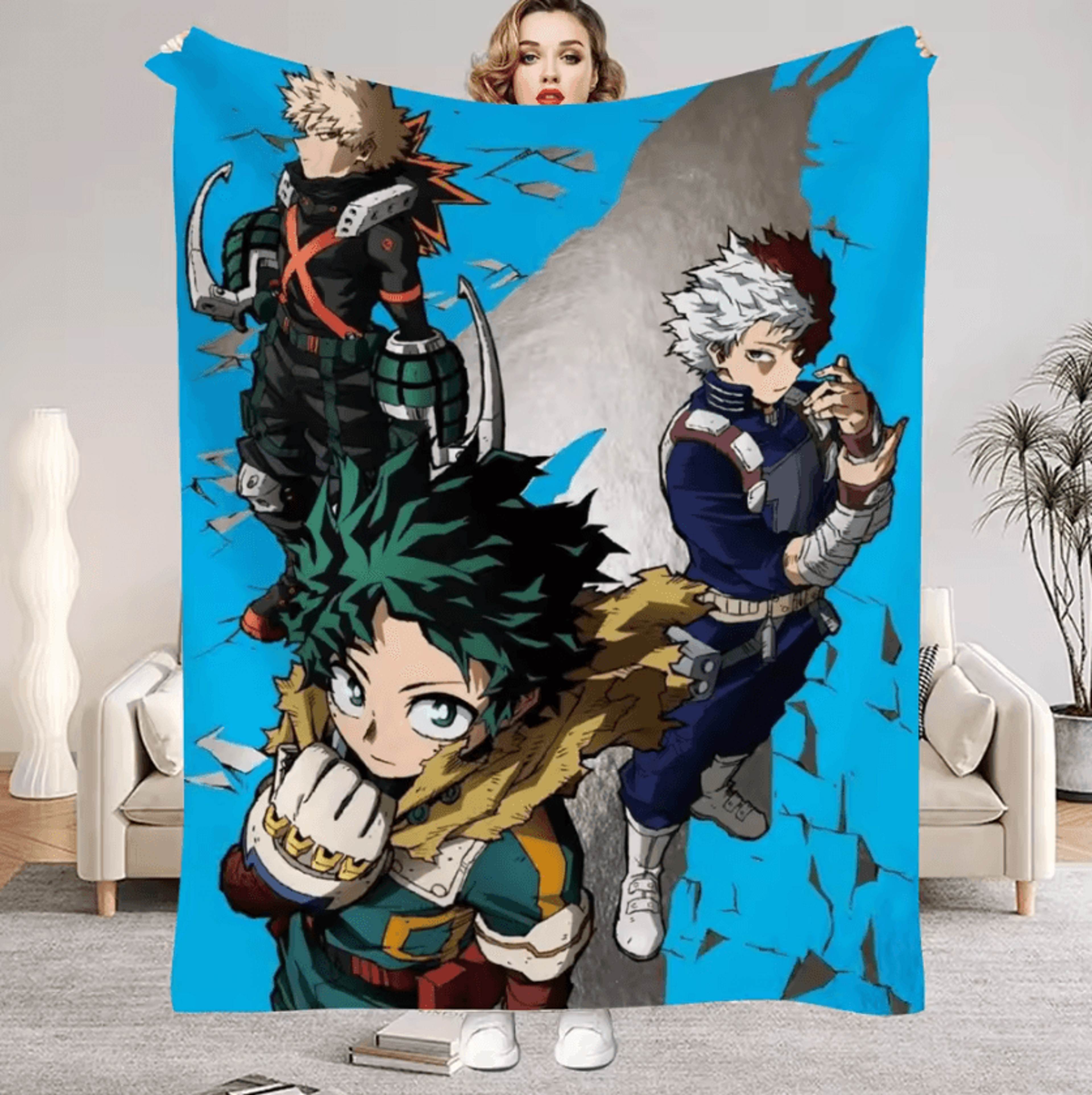 My Hero Academia Anime Flannel Throw Blanket 5