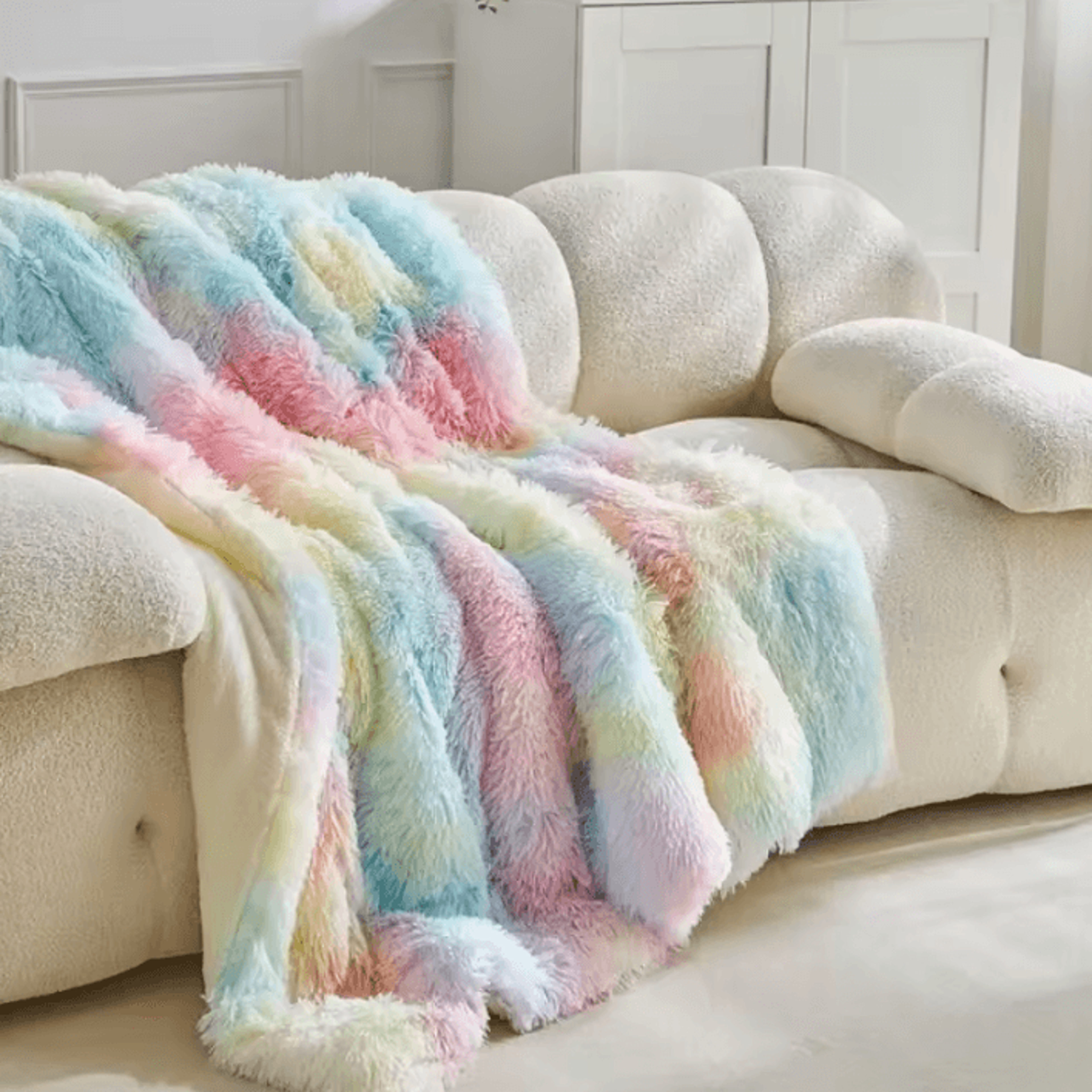 Double Sided Mink And Lamb Fleece Plush Throw Blanket 4