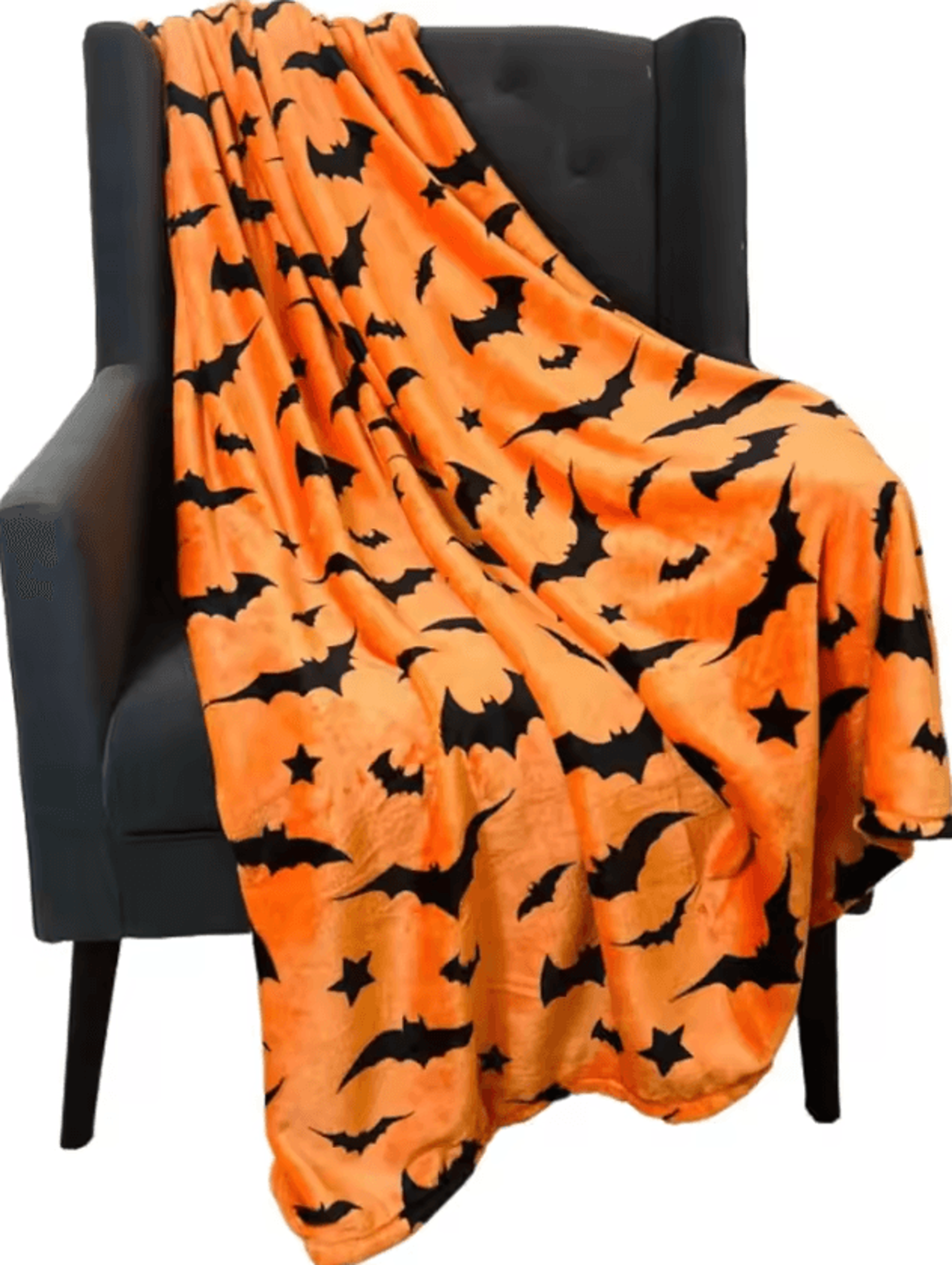 Black Bats Soft Flannel Throw Blanket 1