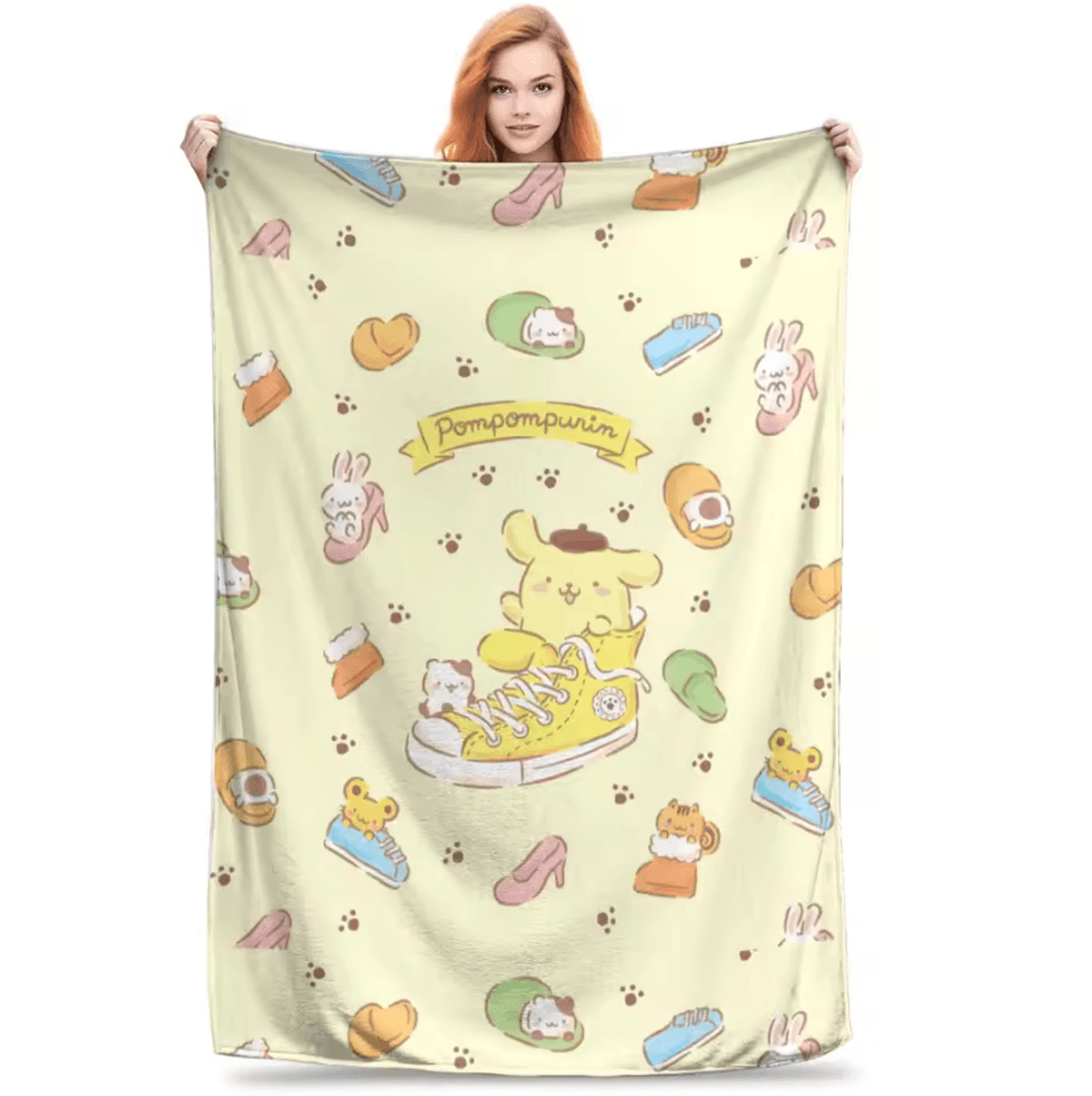 Pompompurin Soft Fleece Flannel Throw Blanket 6