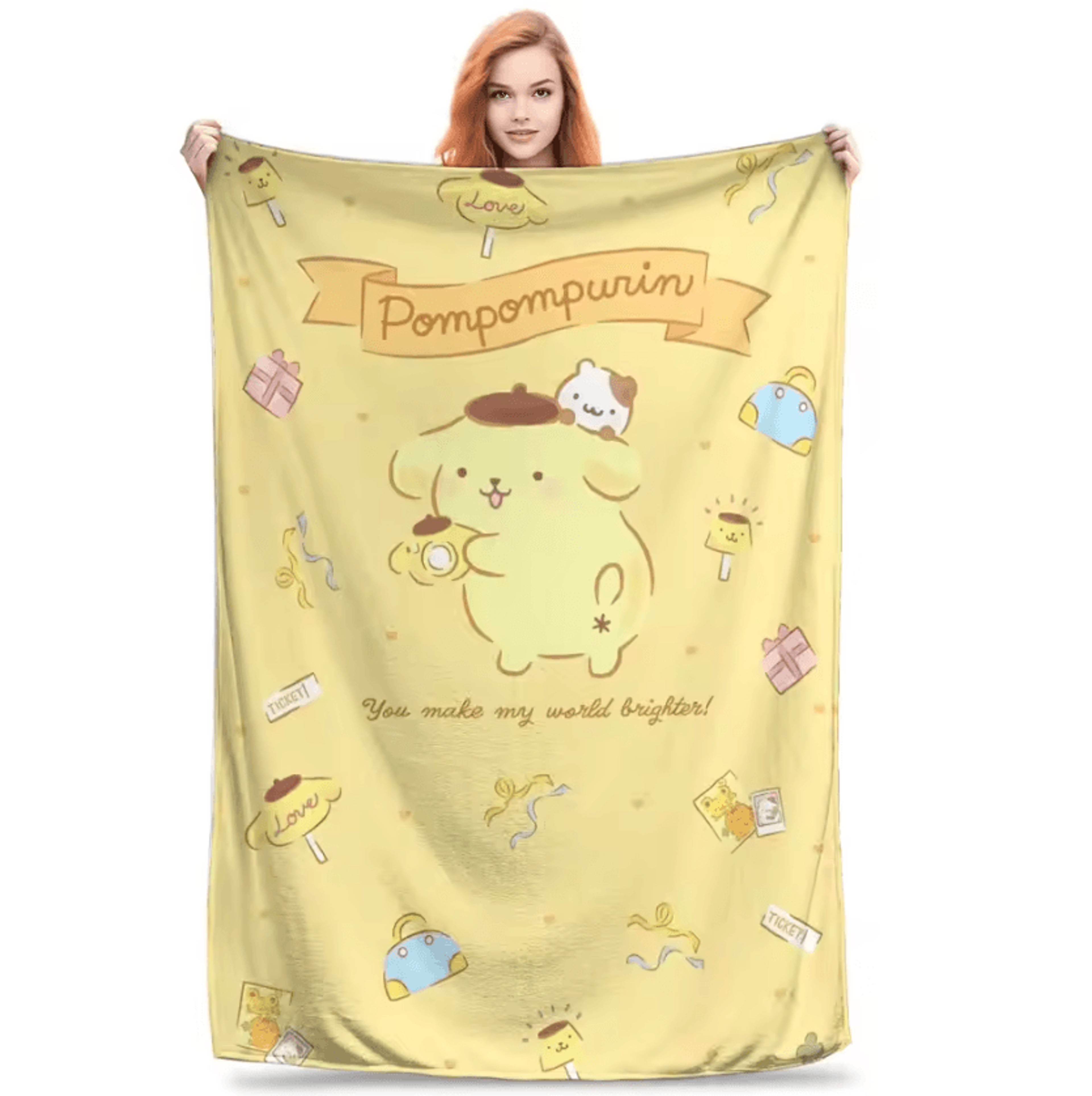 Pompompurin Soft Fleece Flannel Throw Blanket 3