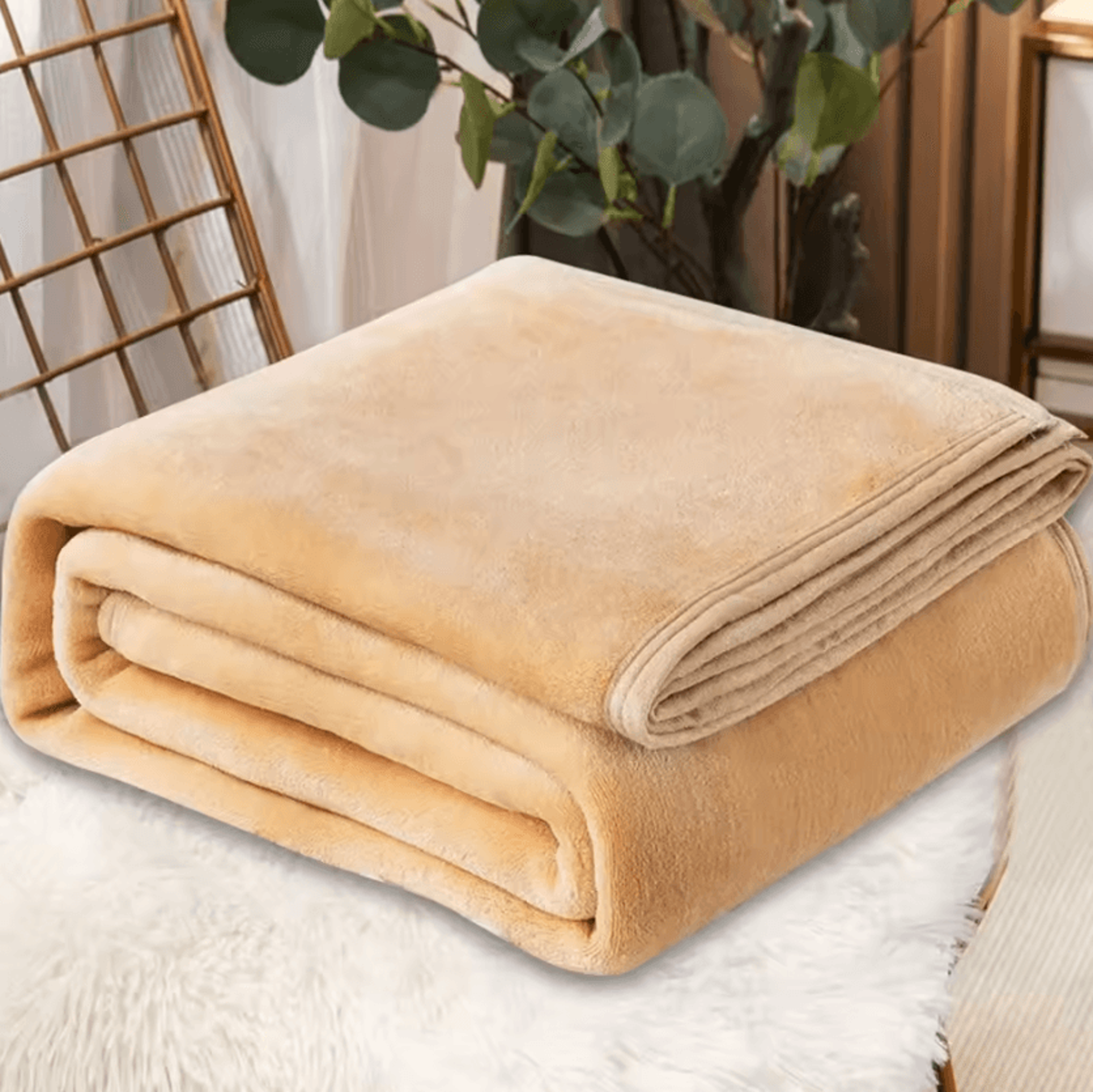 Solid Coral Fleece Soft Warm Throw Blanket 10