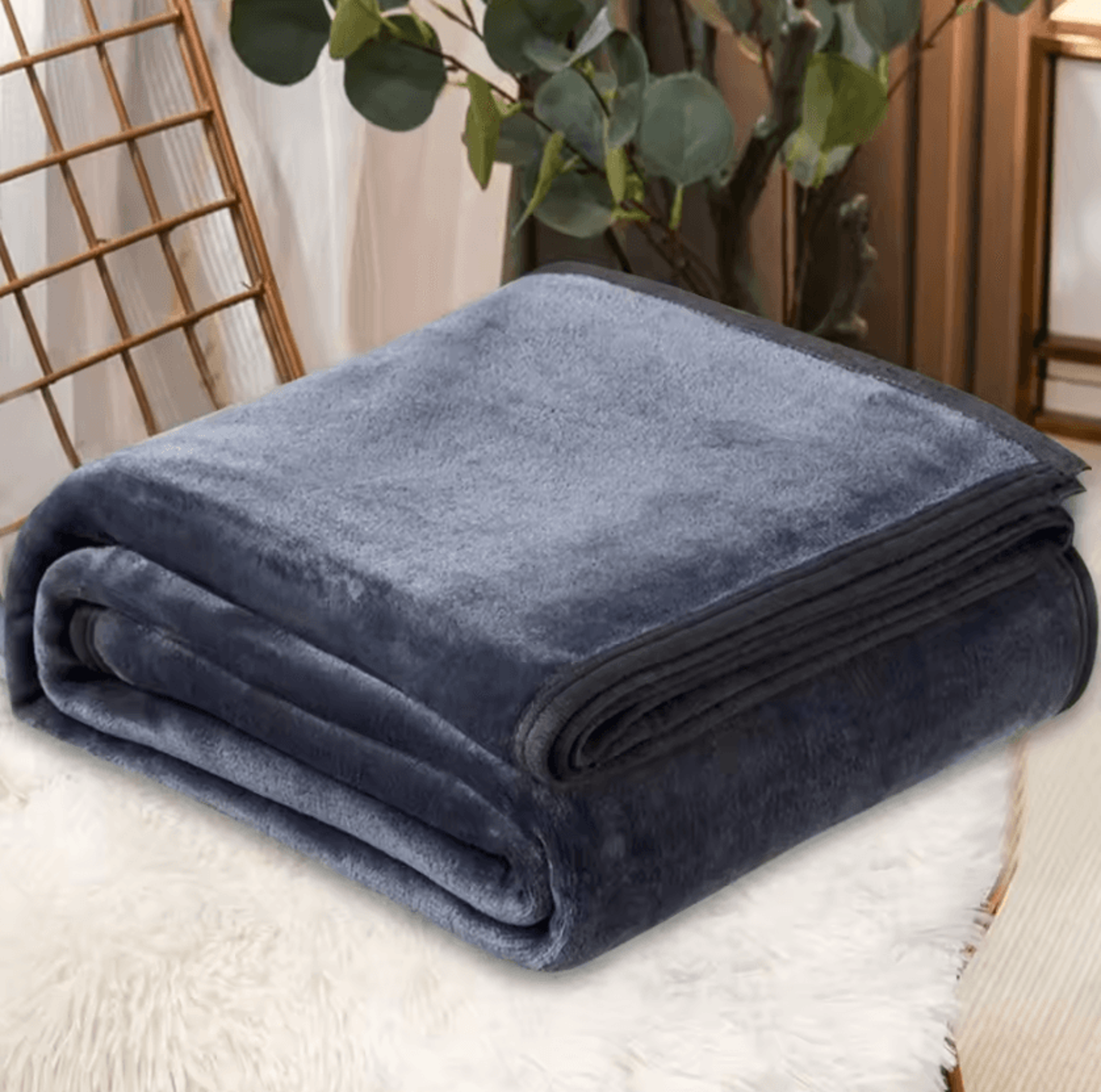 Solid Coral Fleece Soft Warm Throw Blanket 3
