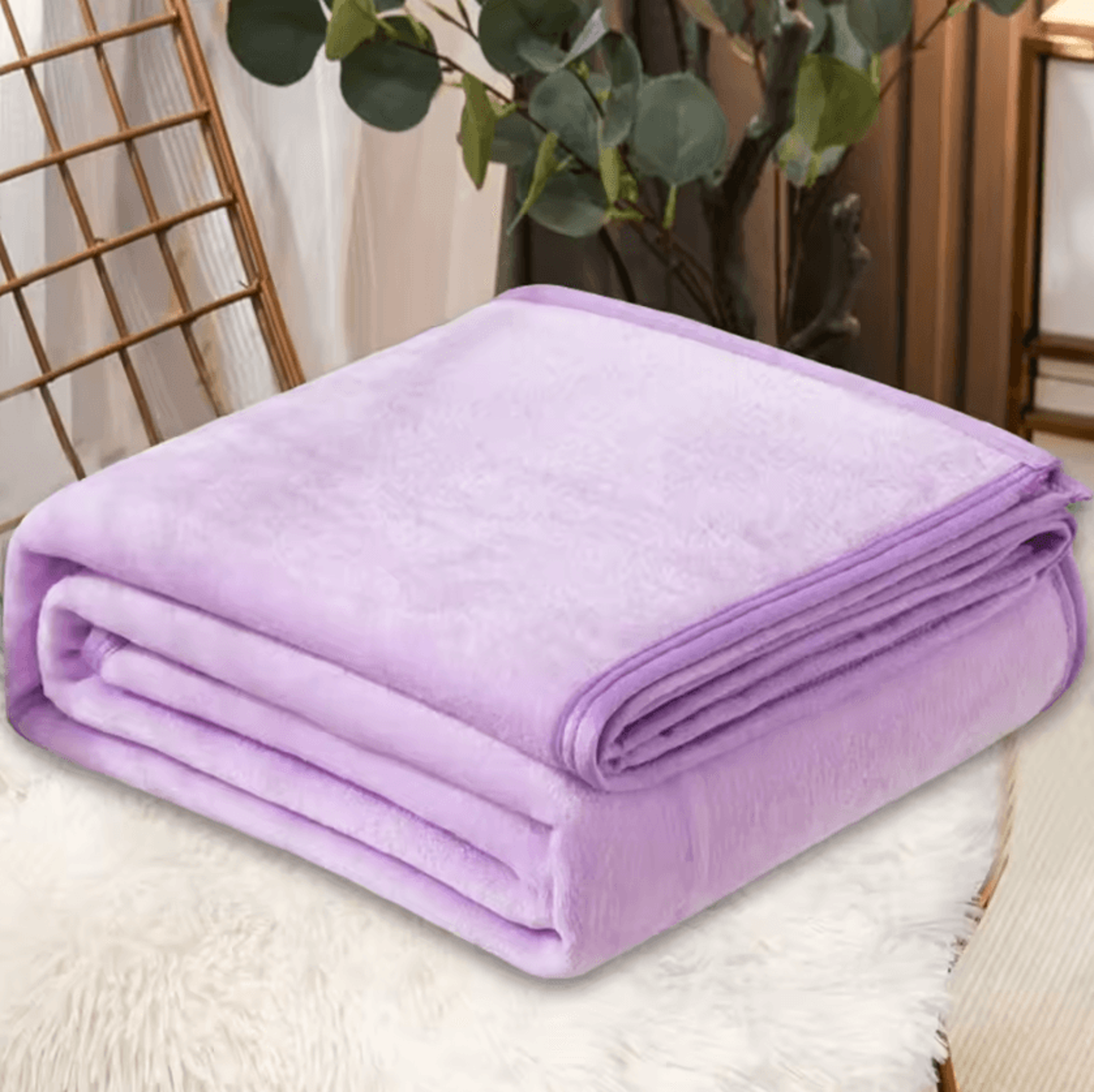 Solid Coral Fleece Soft Warm Throw Blanket 9