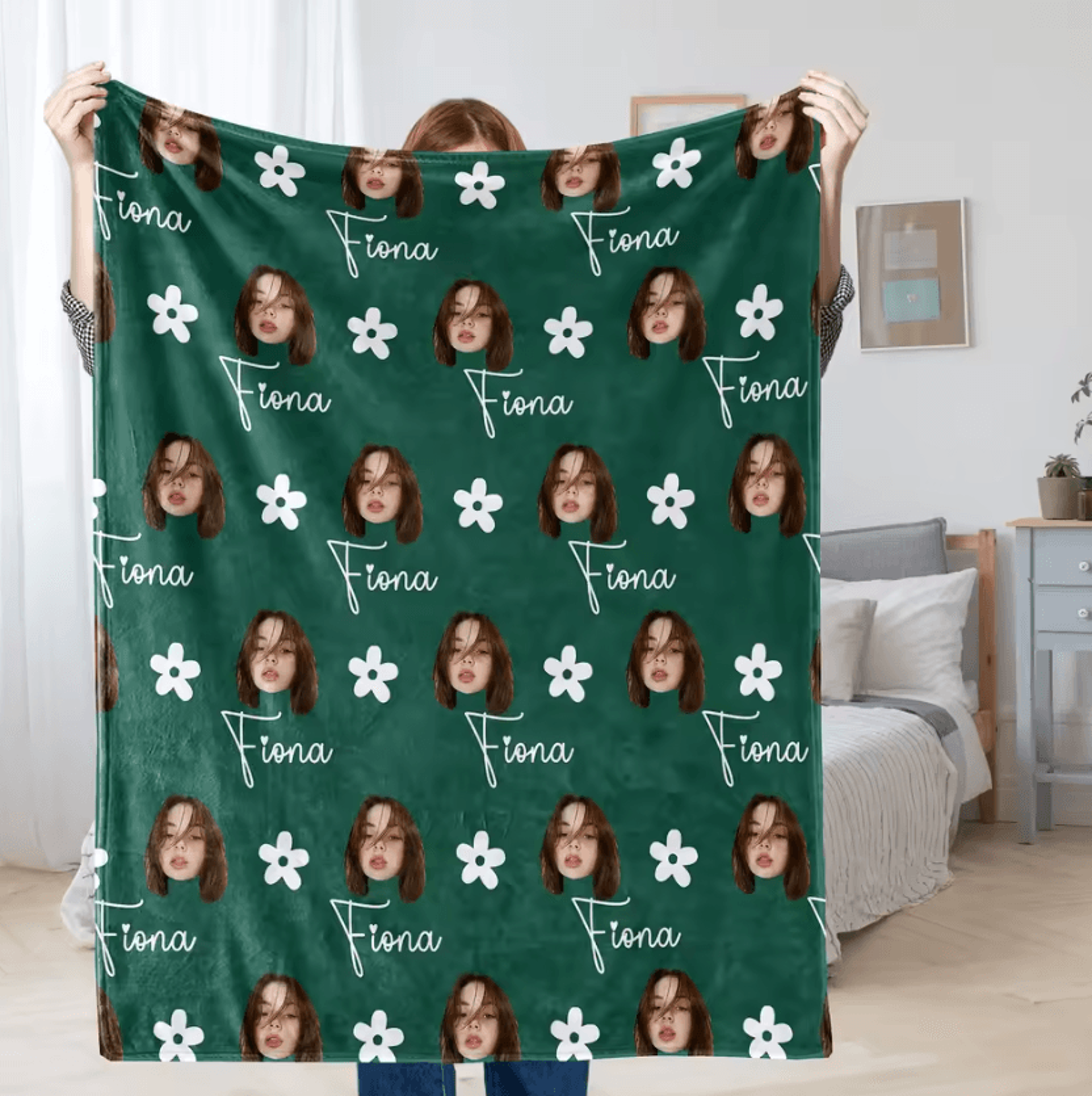 Personalized Photo Flannel Blanket 1