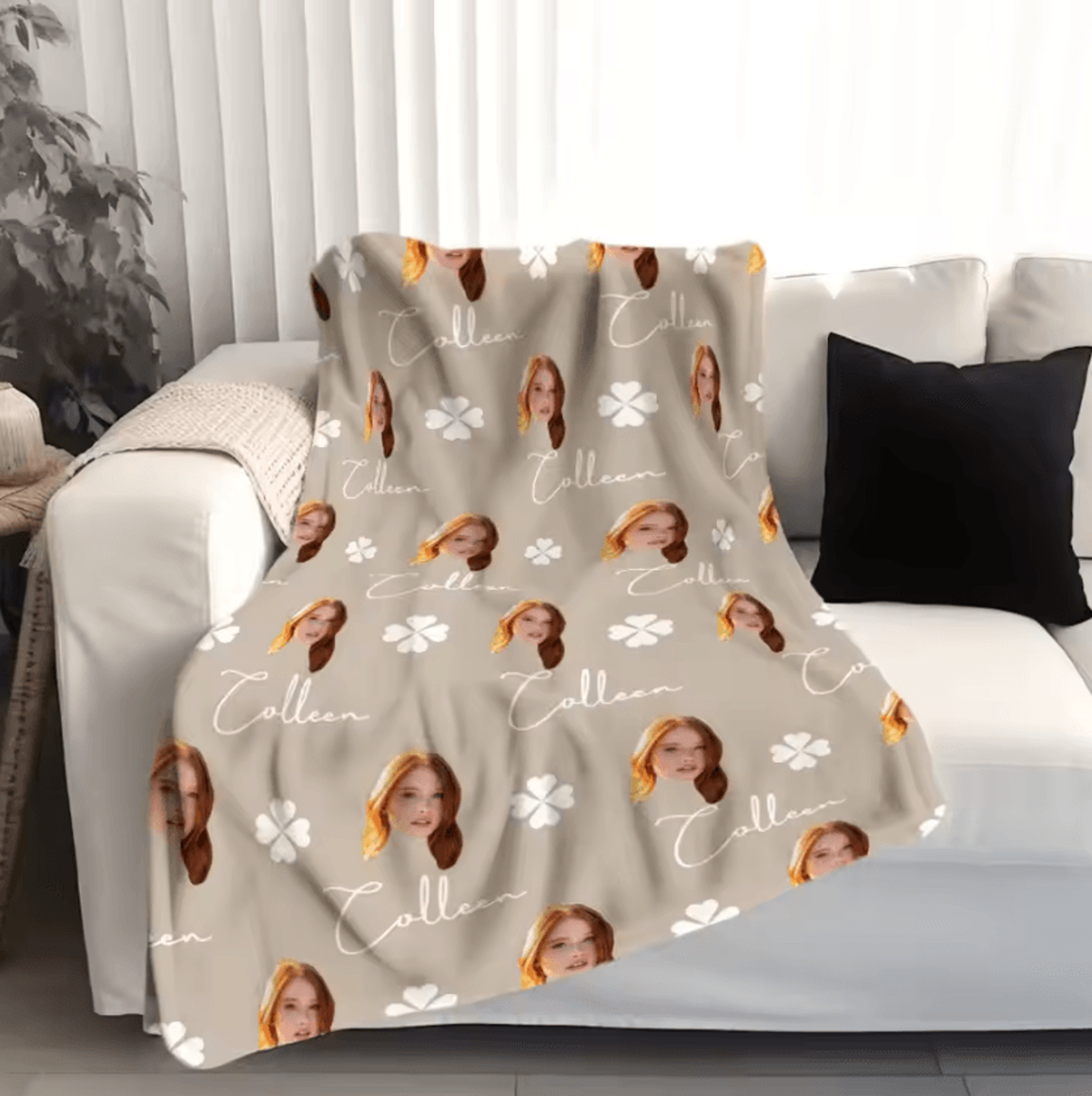 Personalized Photo Flannel Blanket 2