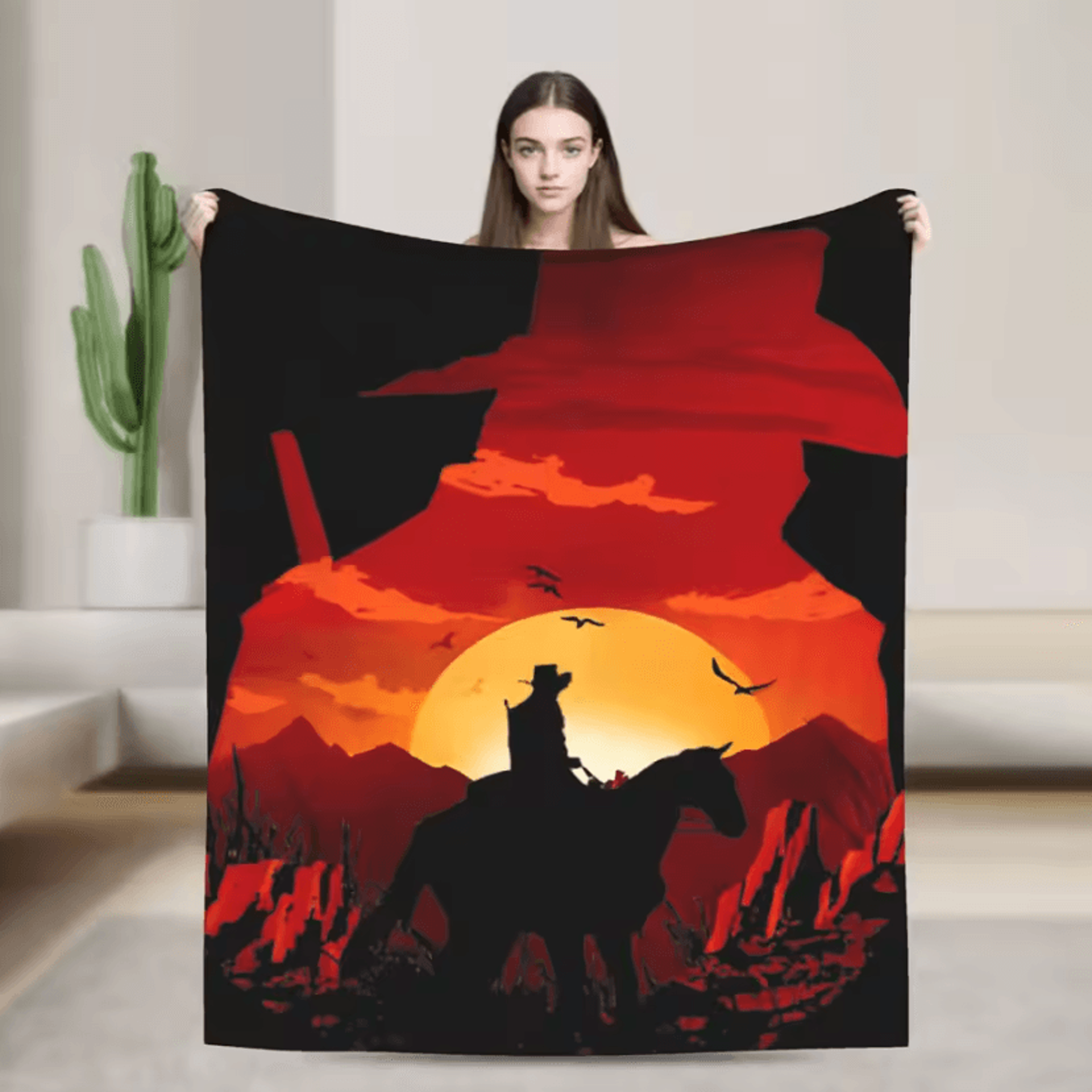 Arthur Morgan Soft Flannel Throw Blanket 5