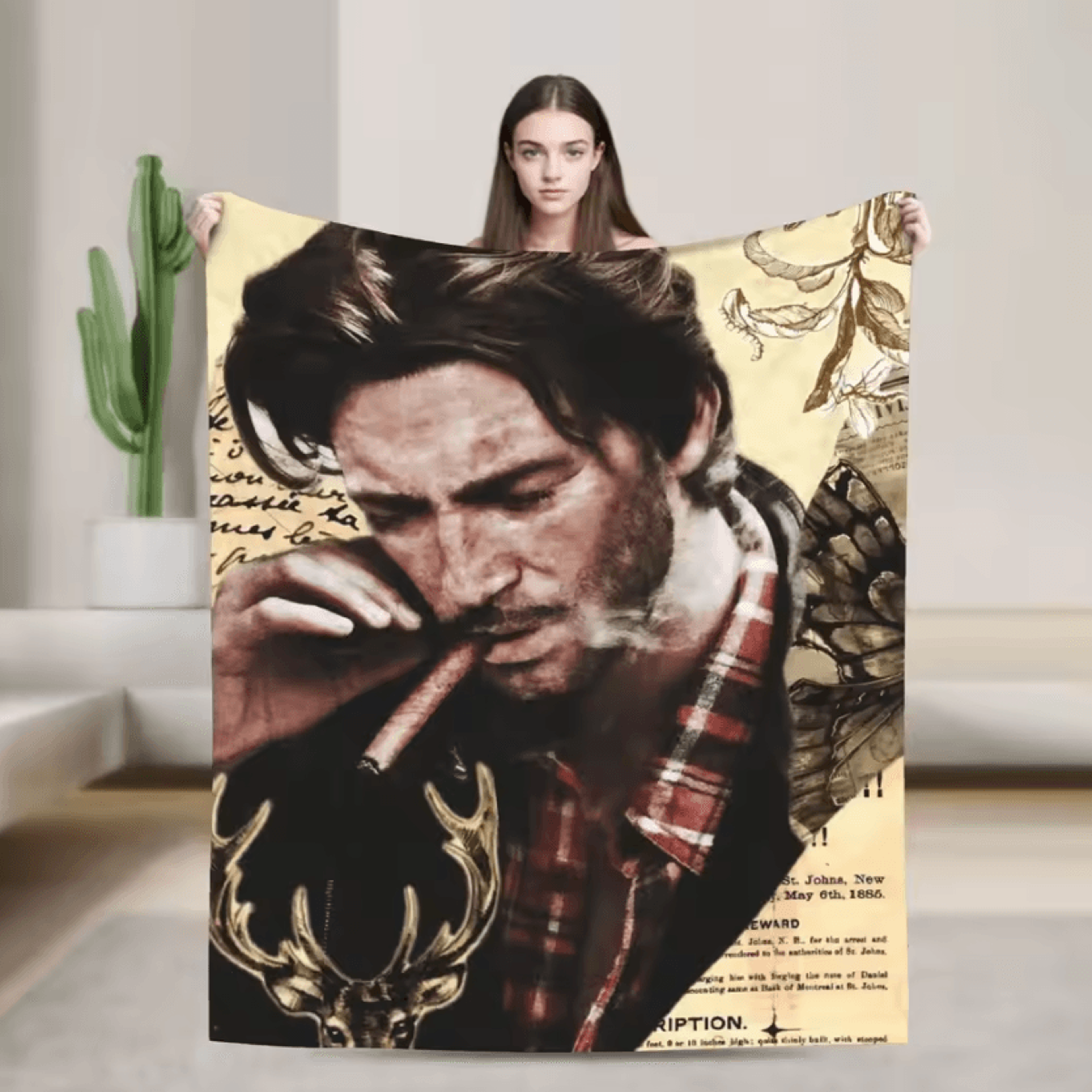 Arthur Morgan Soft Flannel Throw Blanket 9
