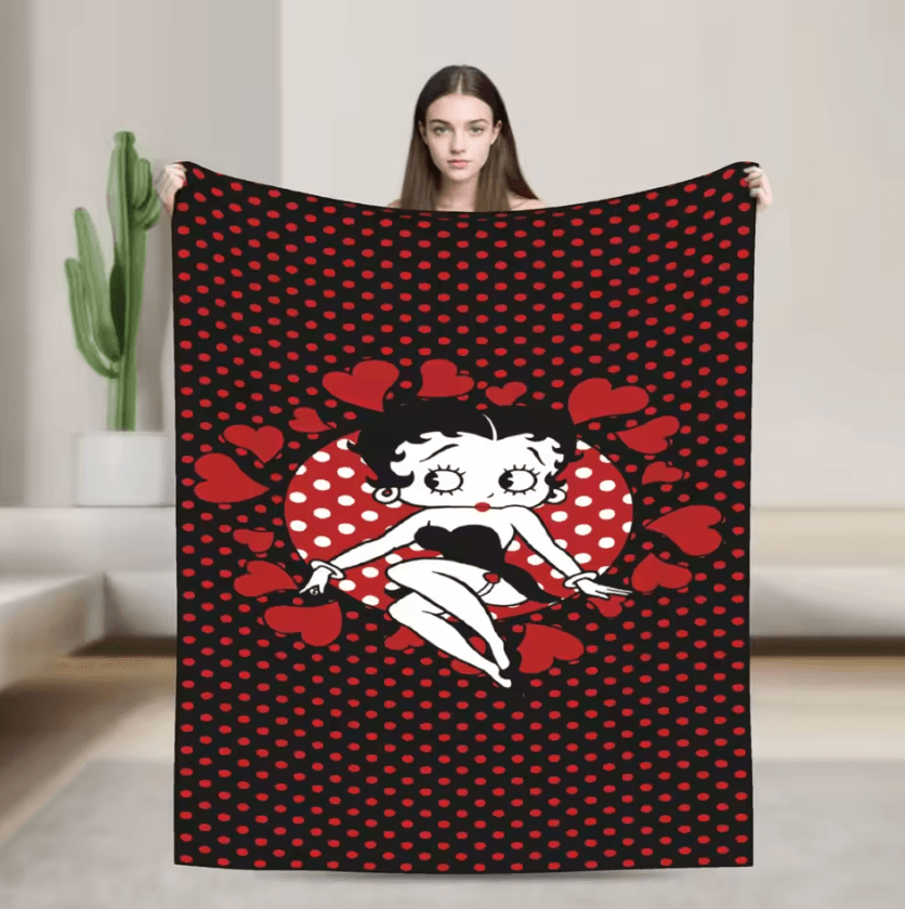 Betty Boop Soft Plush Flannel Throw Blanket 10