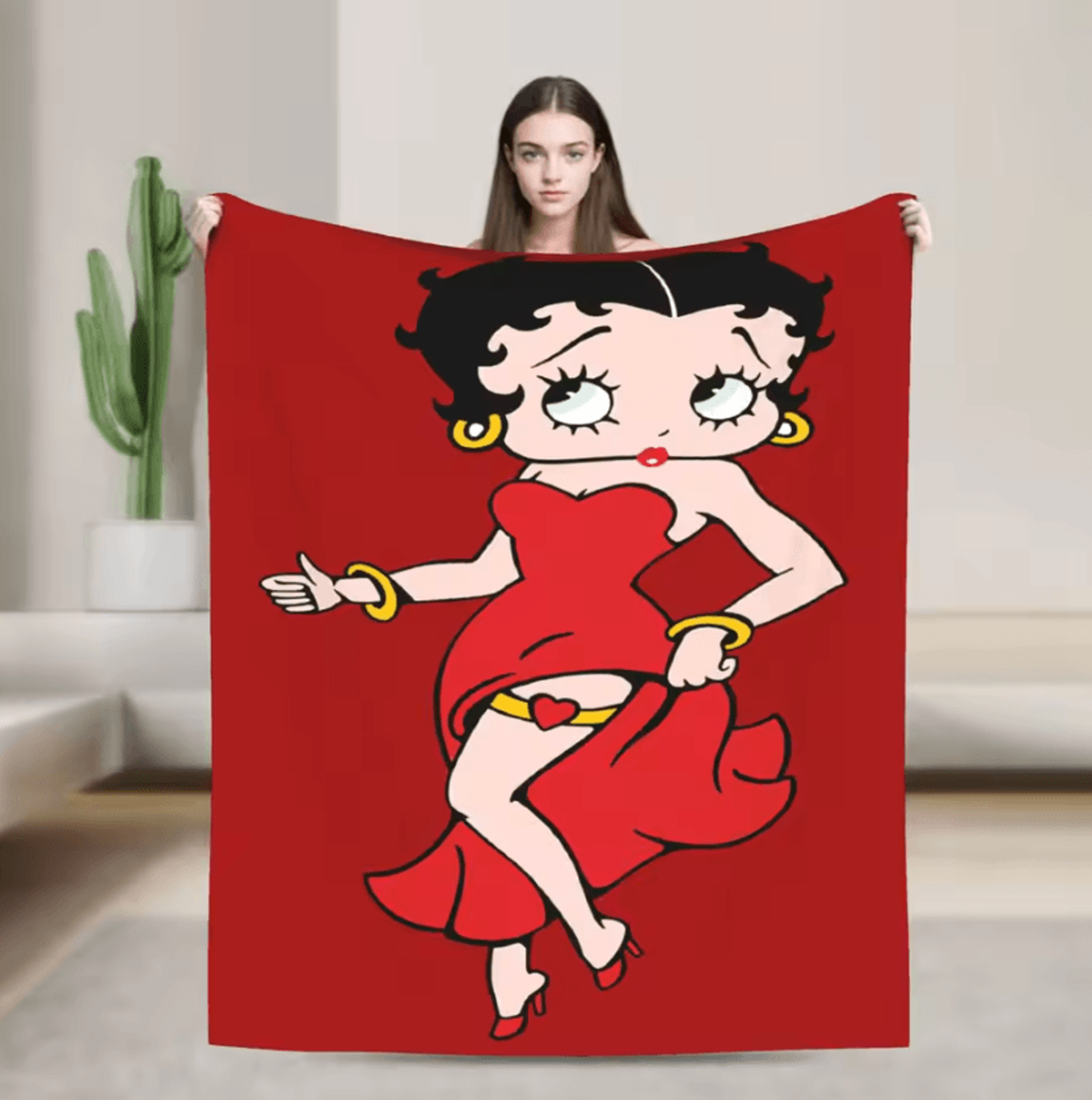 Betty Boop Soft Plush Flannel Throw Blanket 9