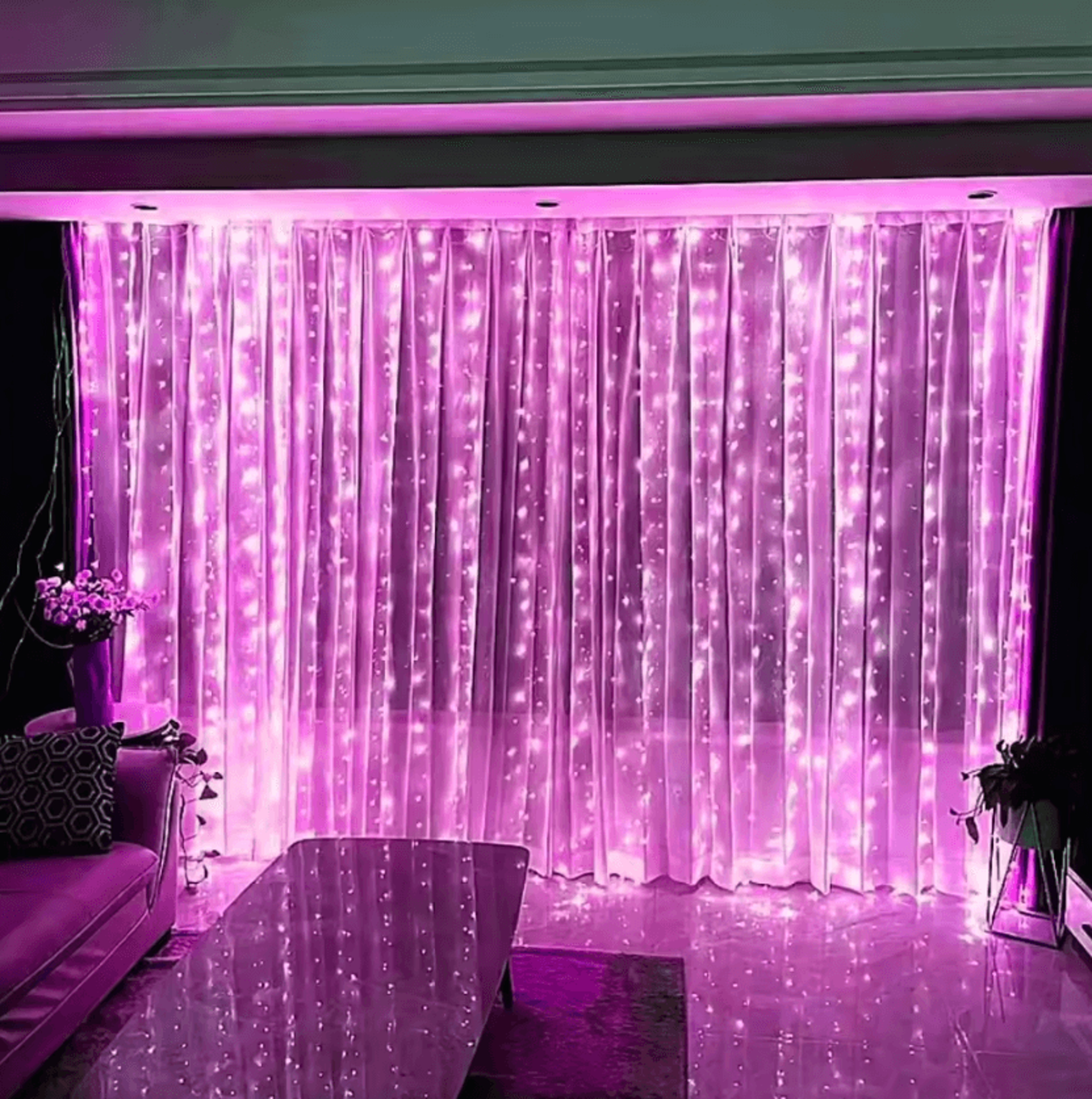 Remote Control USB LED Curtain Fairy Light 7