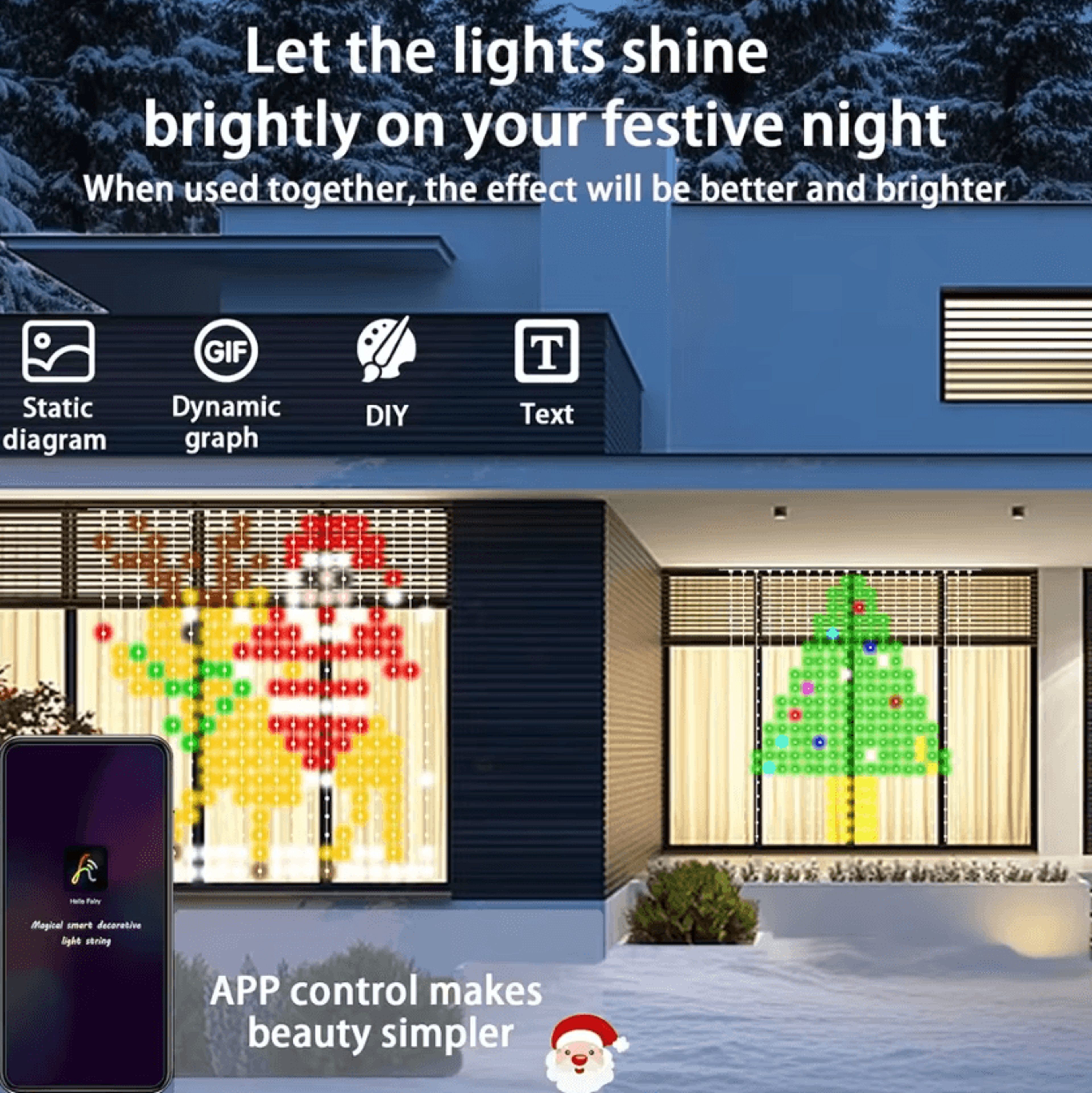 RGB Smart Music Sync Curtain Lights 4