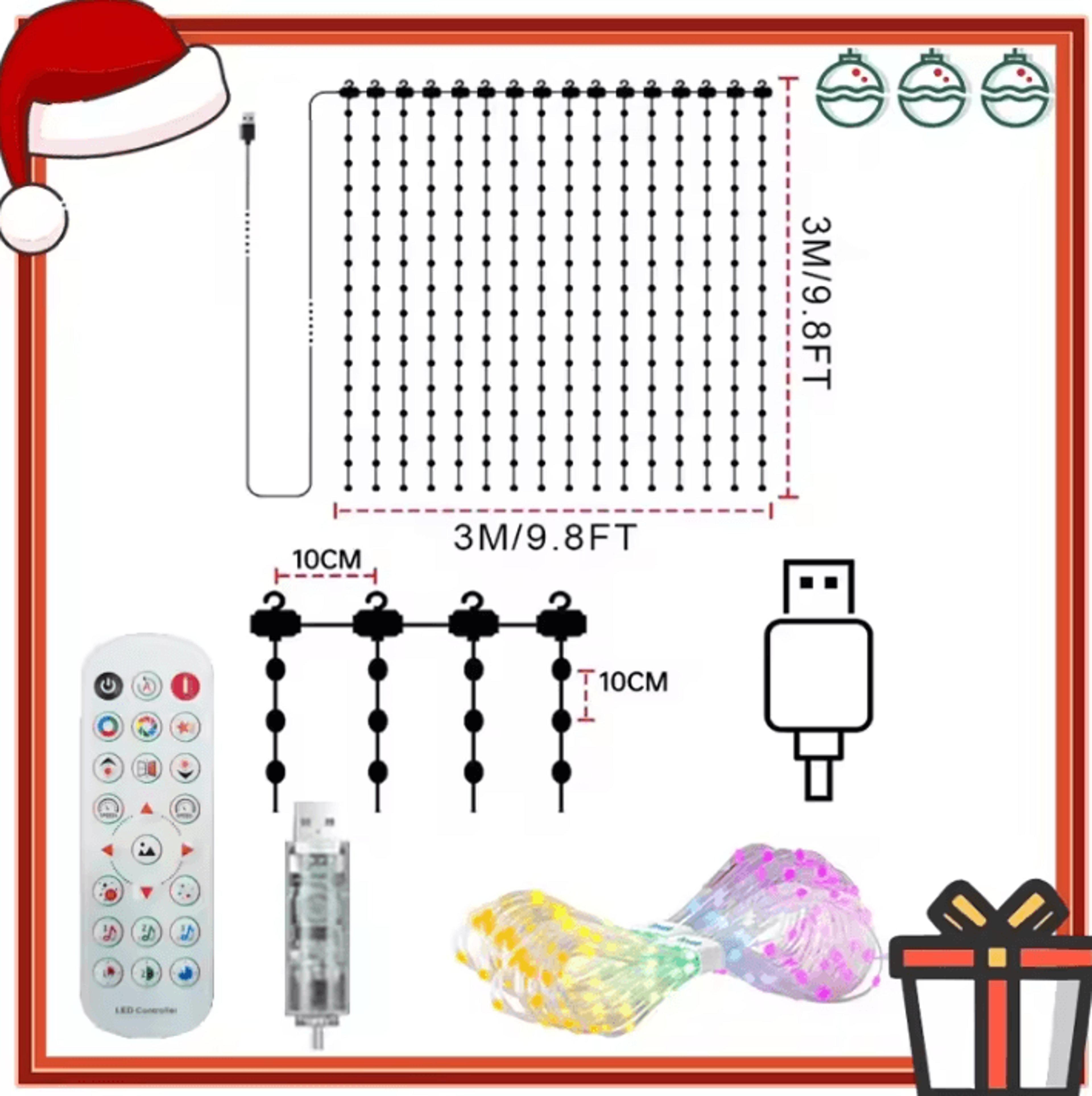 Smart DIY Pattern LED Curtain Lights 6