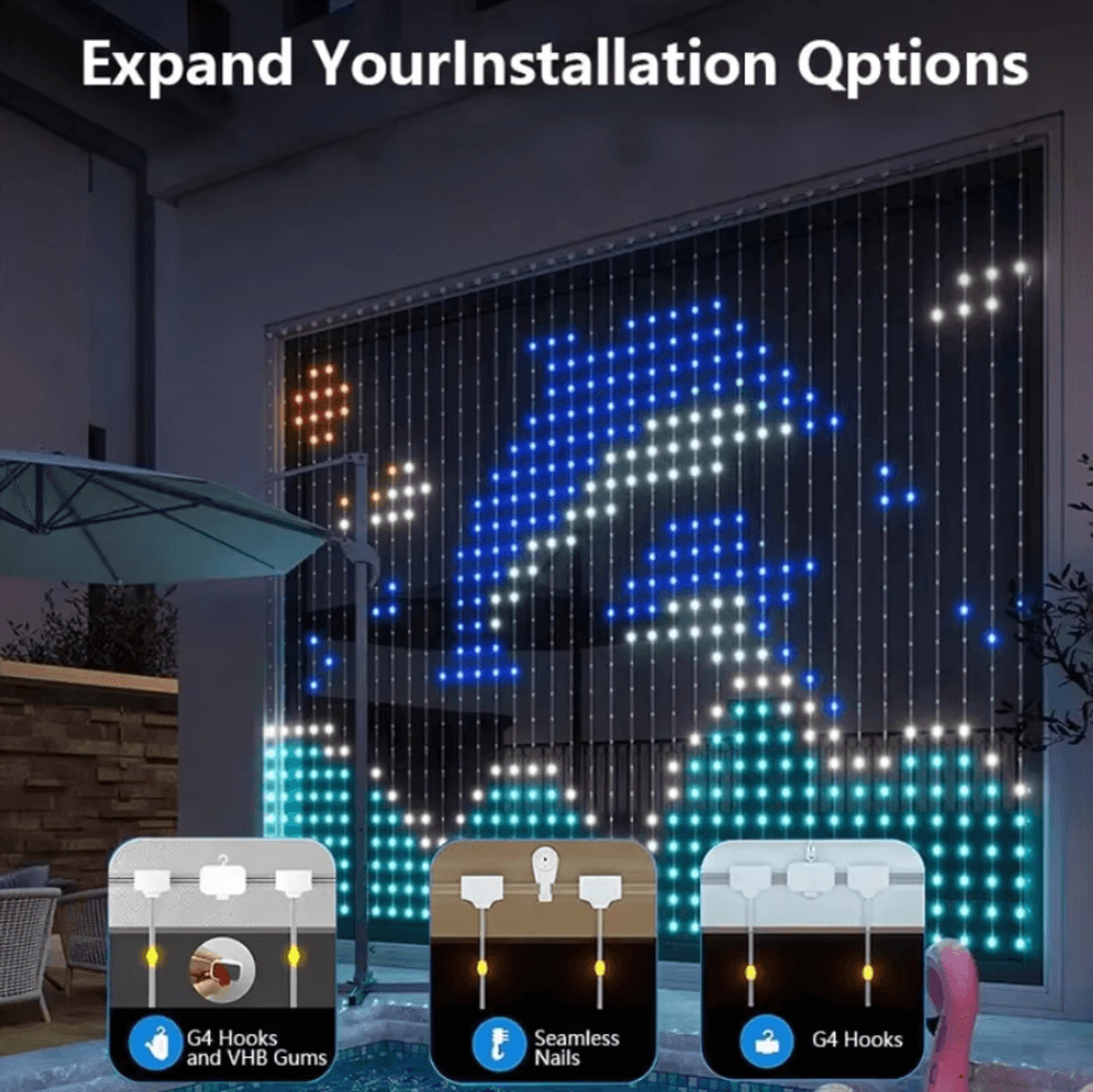 Smart DIY Music Sync Curtain Lights 2