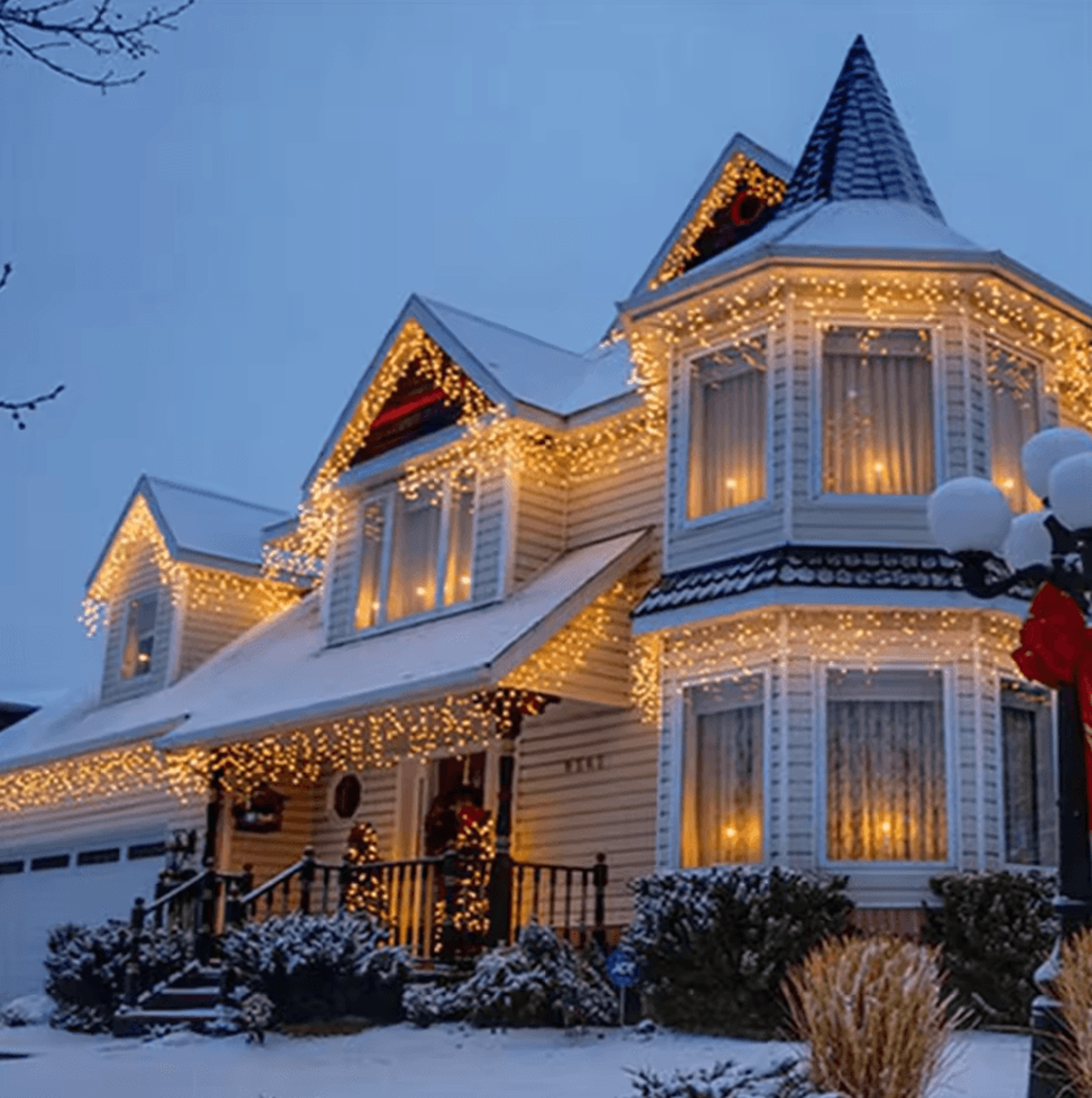 5M Waterfall LED Eaves Christmas Lights 1
