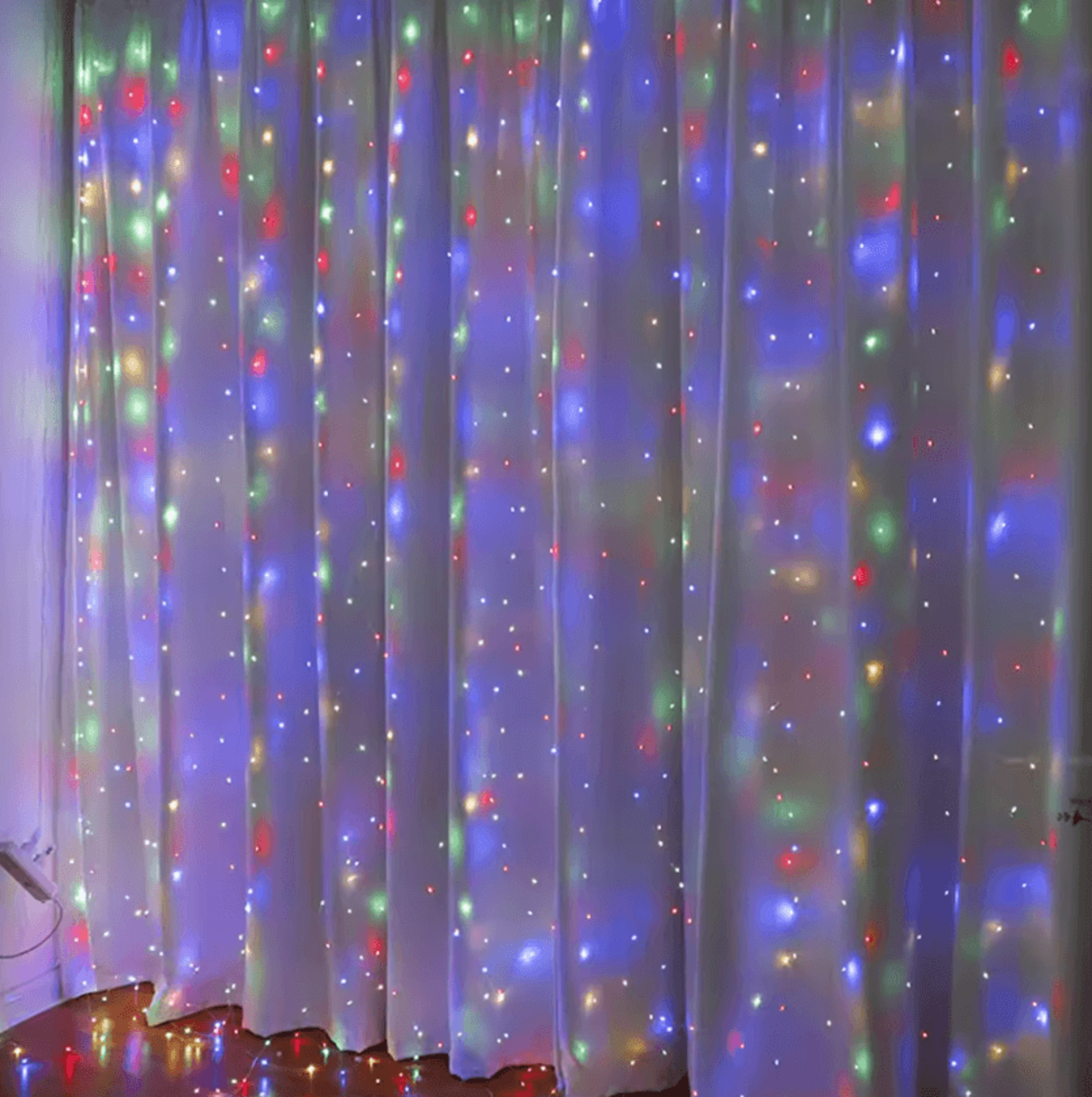 Copper Wire Window Curtain Fairy Lights 3