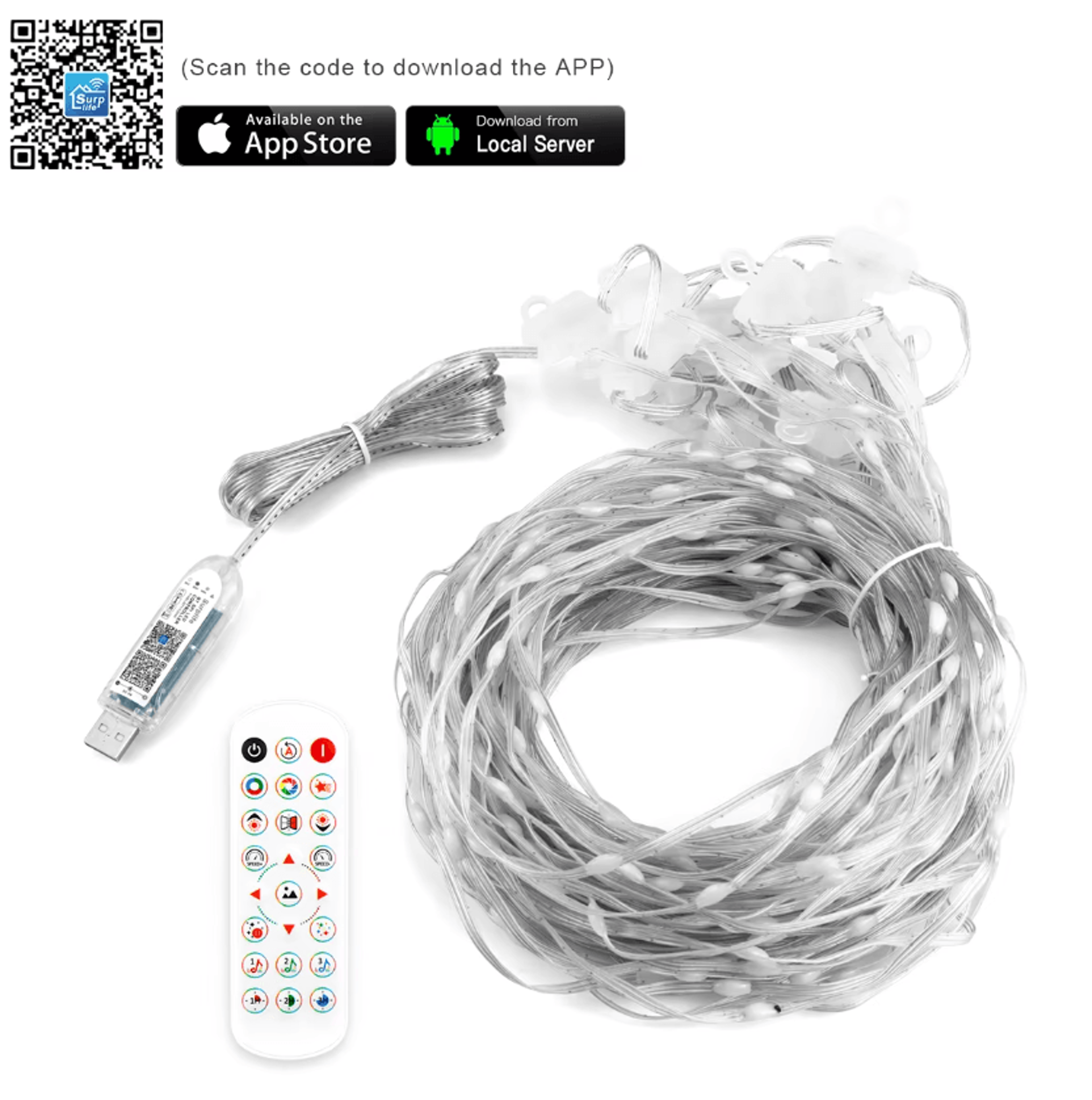 RGB Remote Control Window Curtain Lights 1