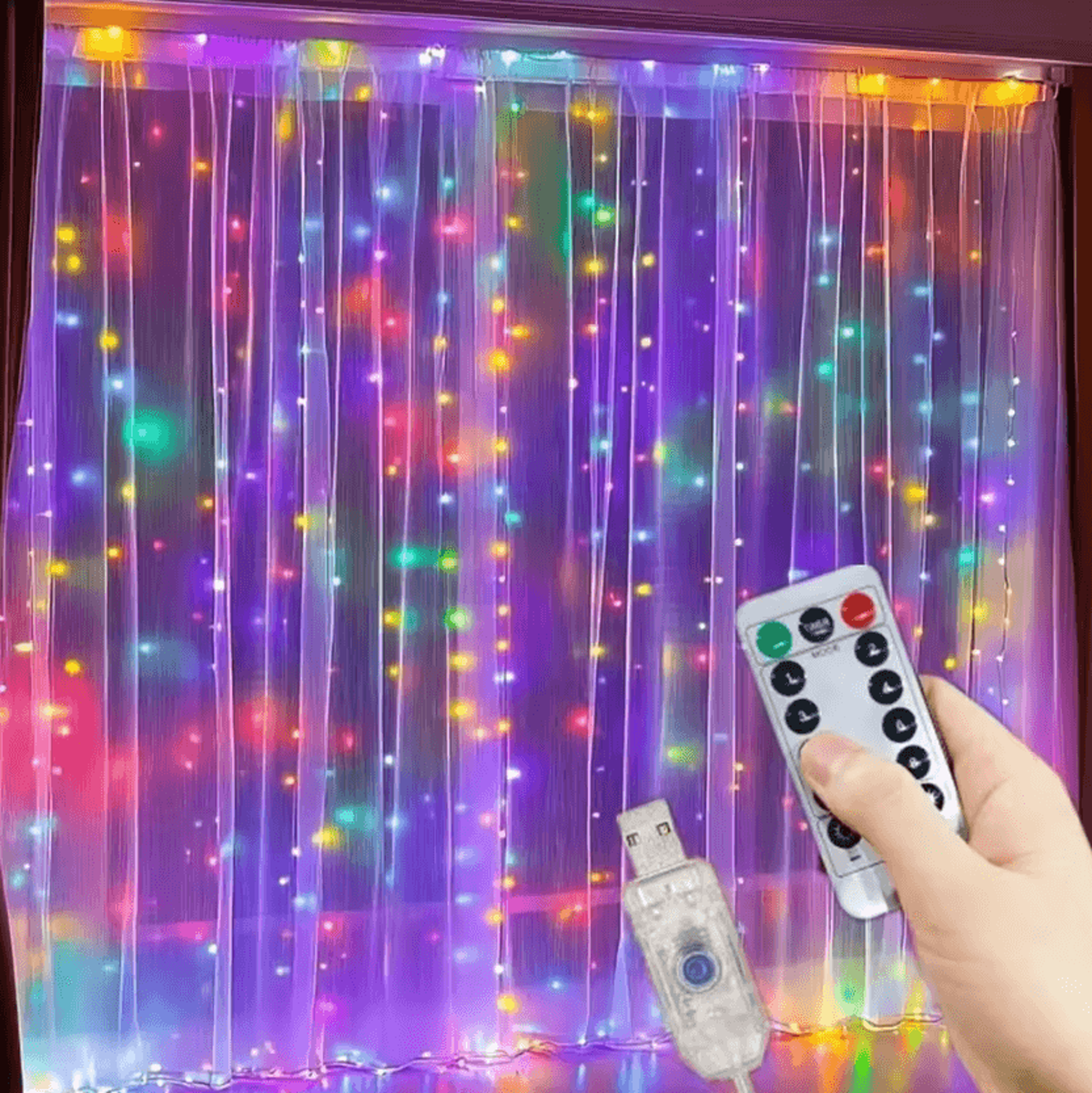 8 Mode USB Garland Curtain Lights 6
